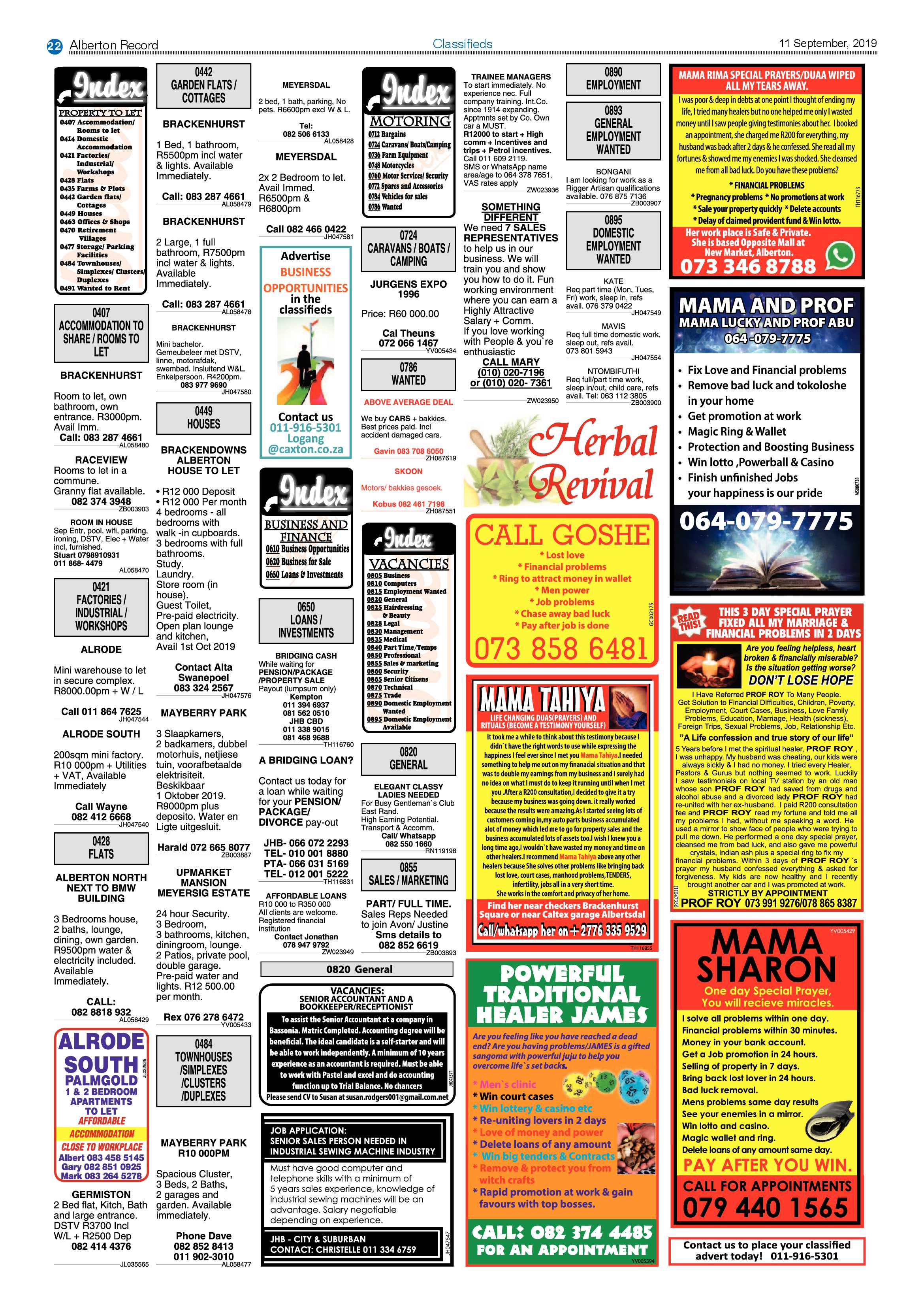 Alberton Record 11 September 2019 page 22