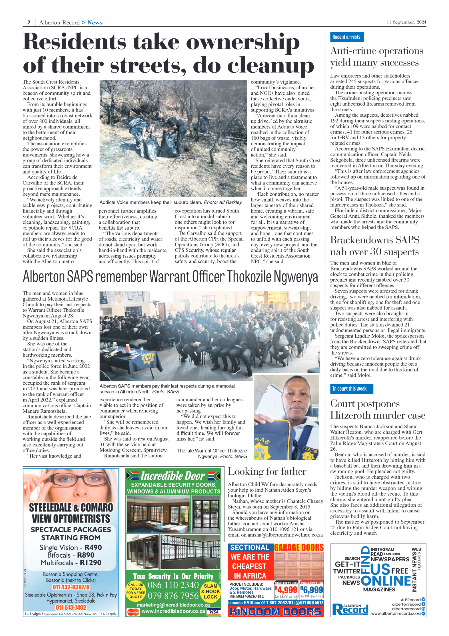 Alberton Record 11 September 2024 page 2