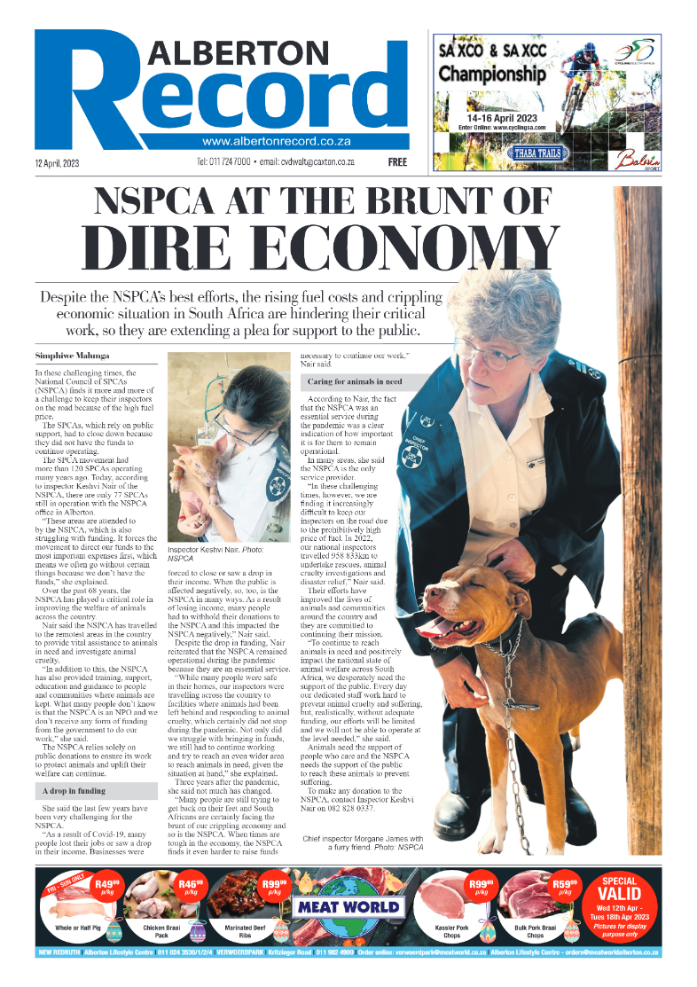 Alberton Record 12 April 2023 page 1