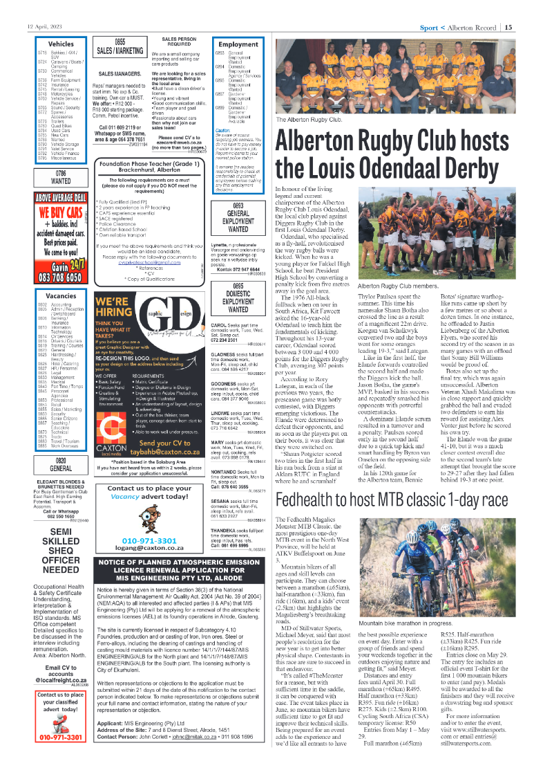 Alberton Record 12 April 2023 page 15