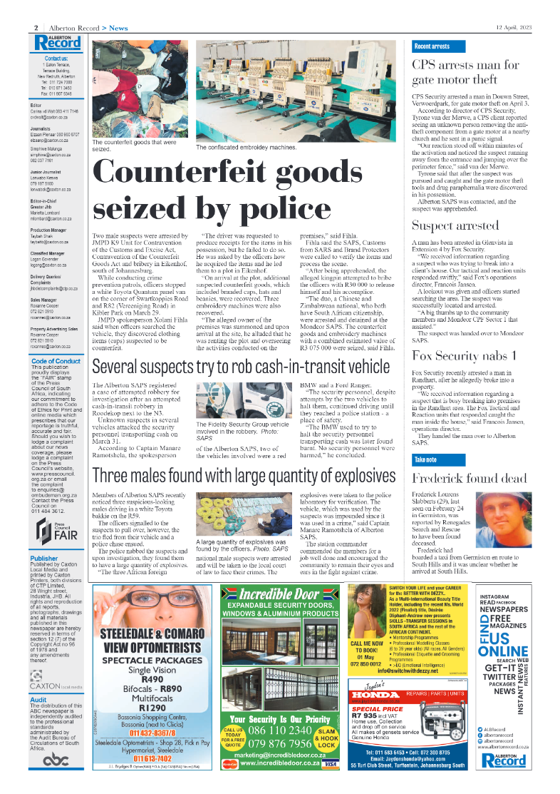 Alberton Record 12 April 2023 page 2