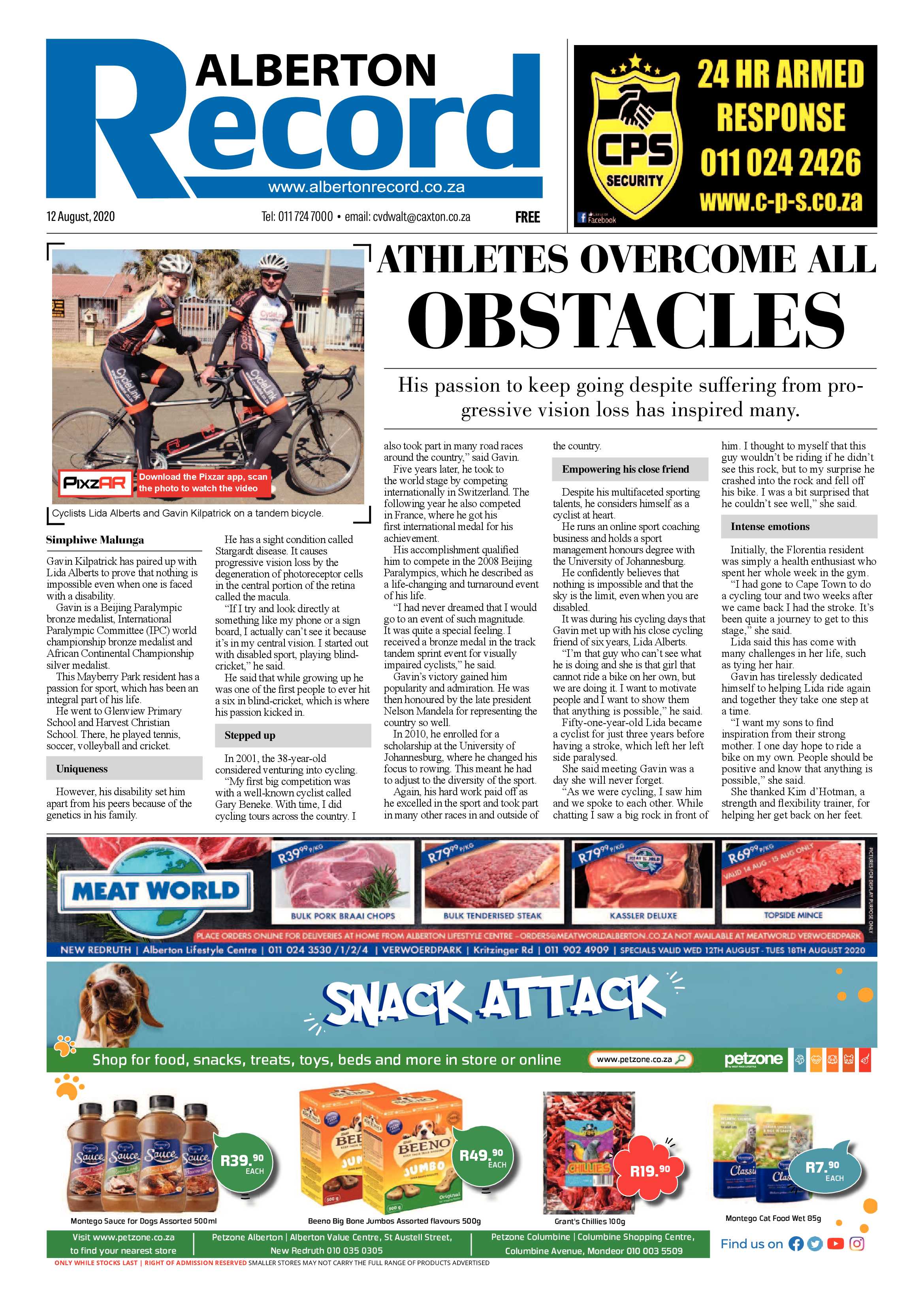 Alberton Record 12 August 2020 page 1