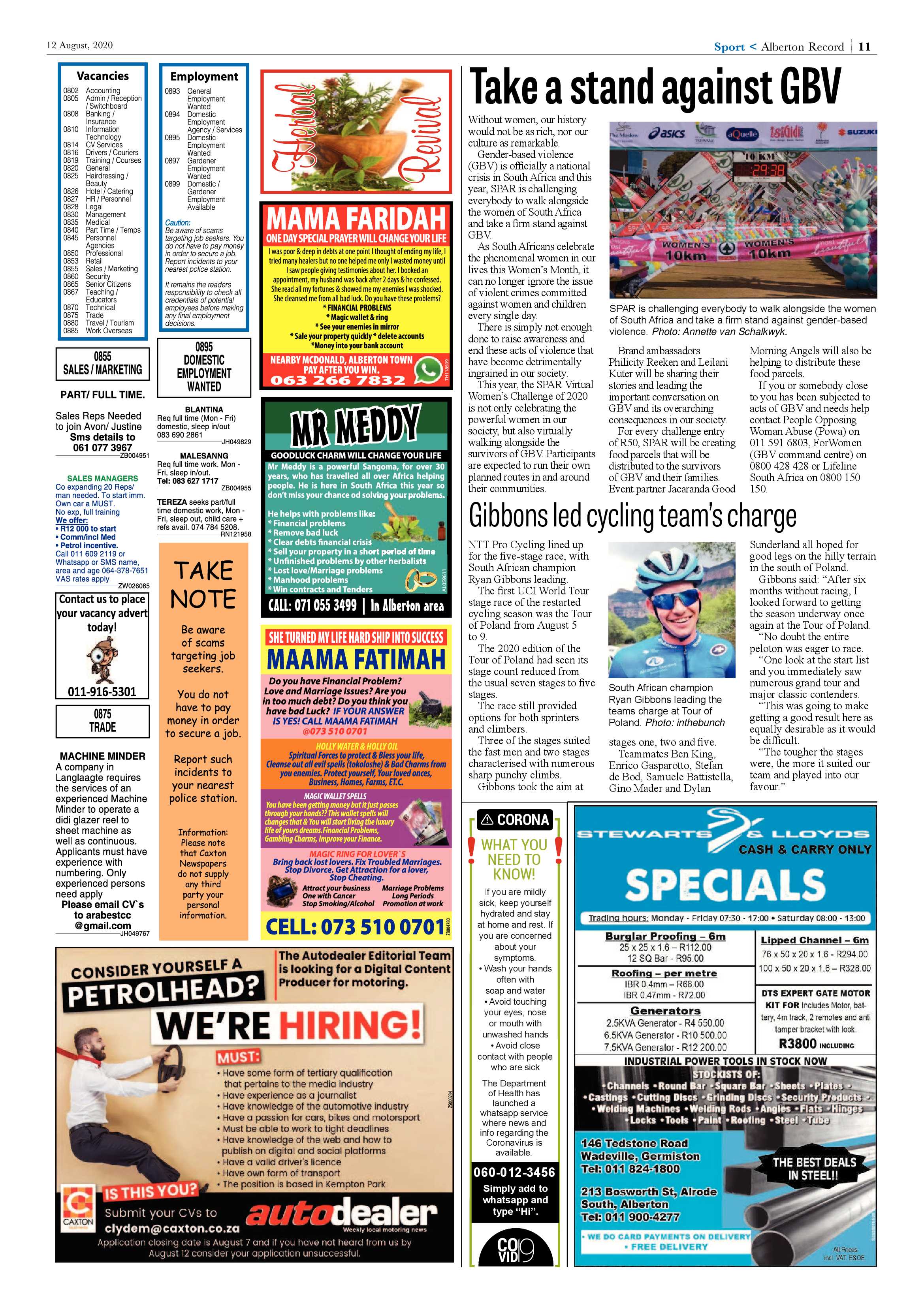 Alberton Record 12 August 2020 page 11