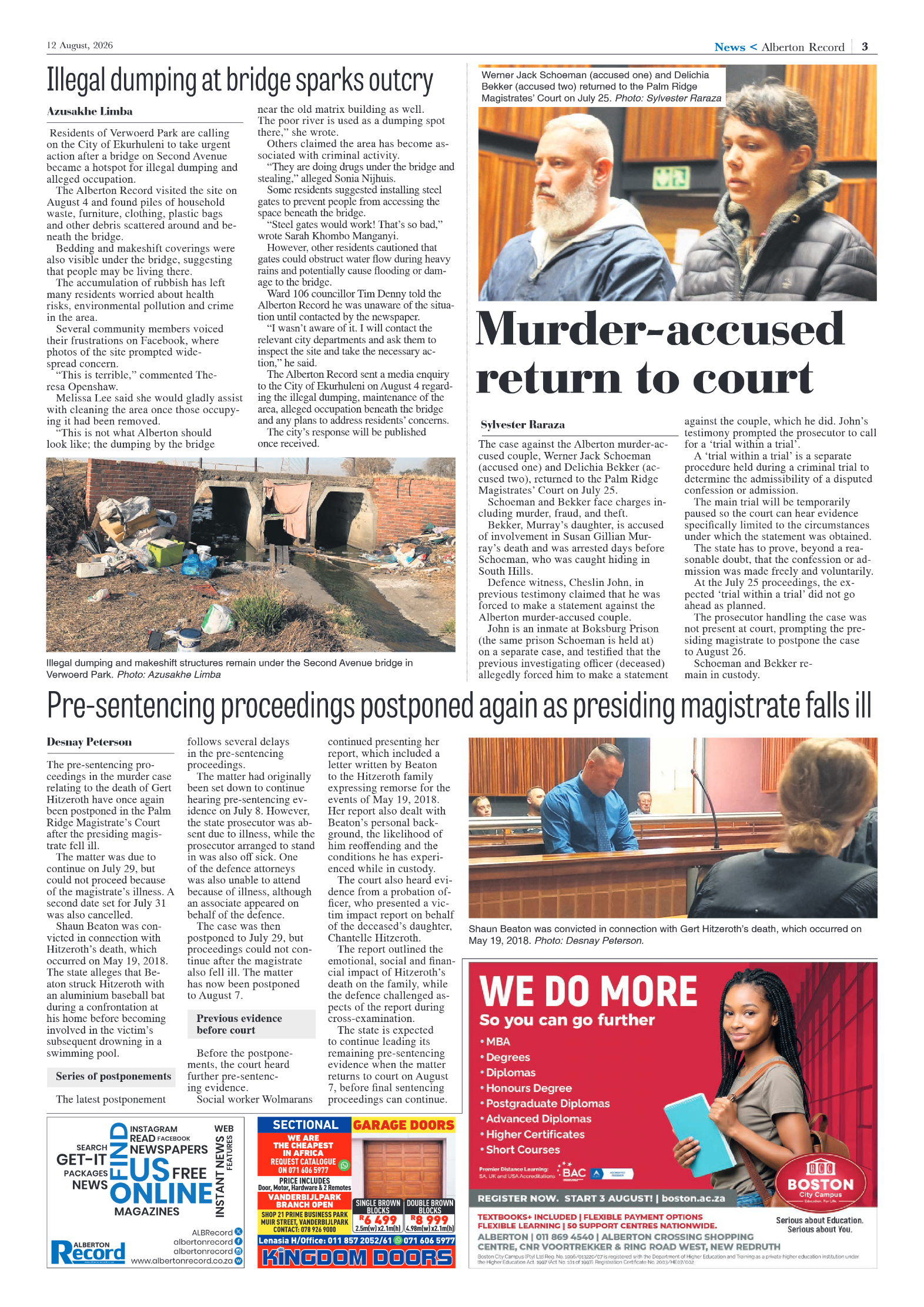 Alberton Record 12 August 2026 page 3
