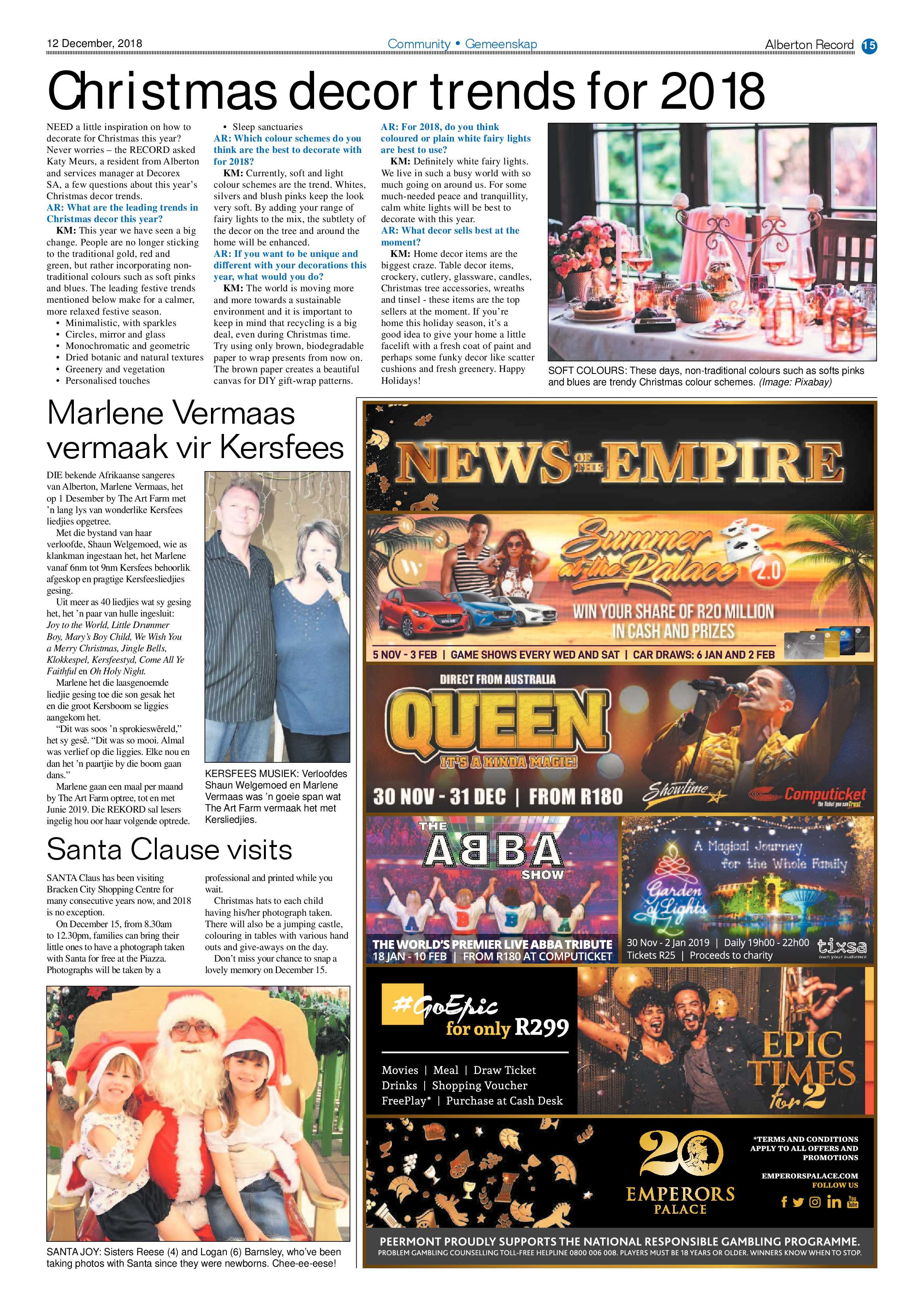 Alberton Record 12 December 2018 page 15