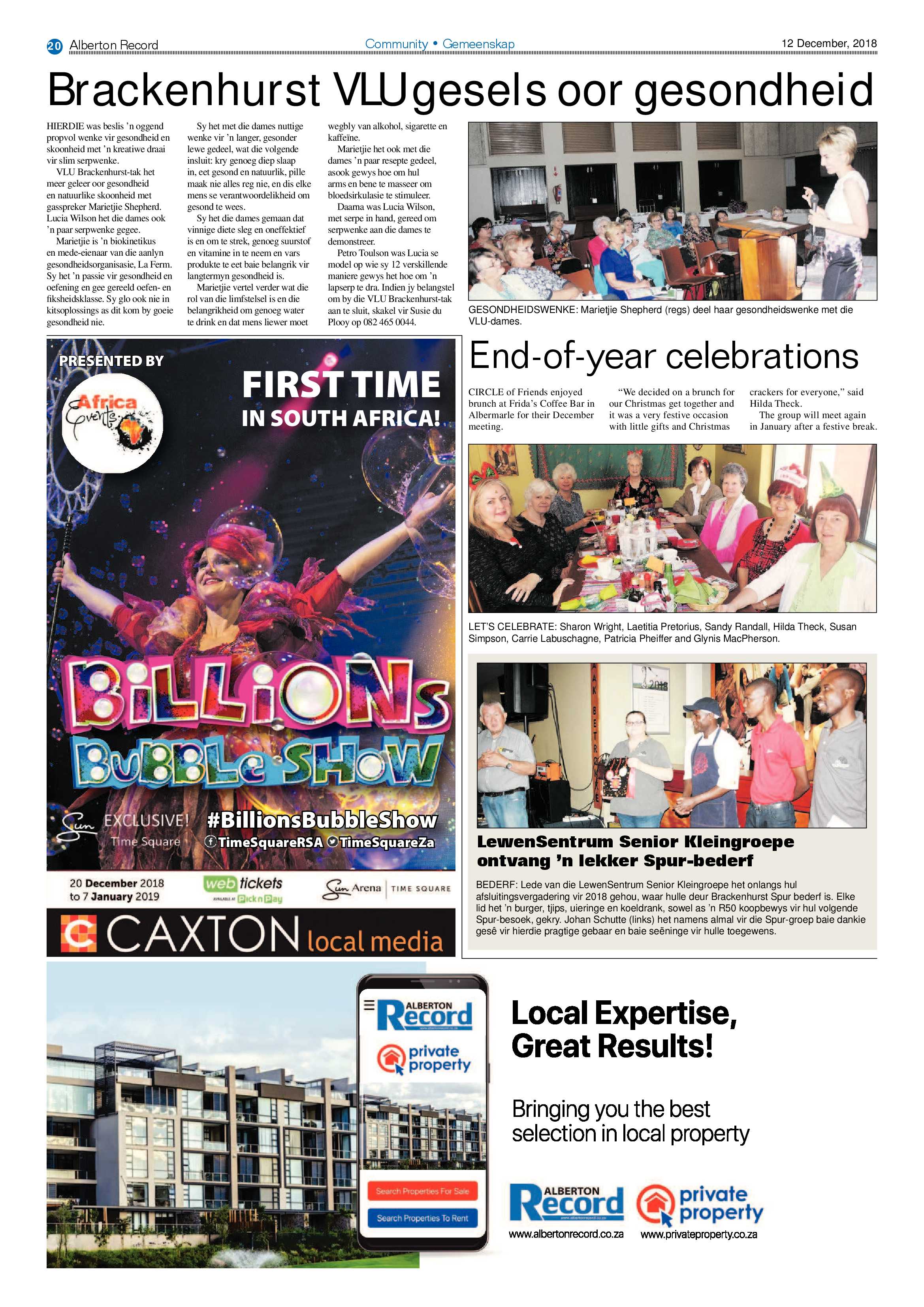 Alberton Record 12 December 2018 page 20
