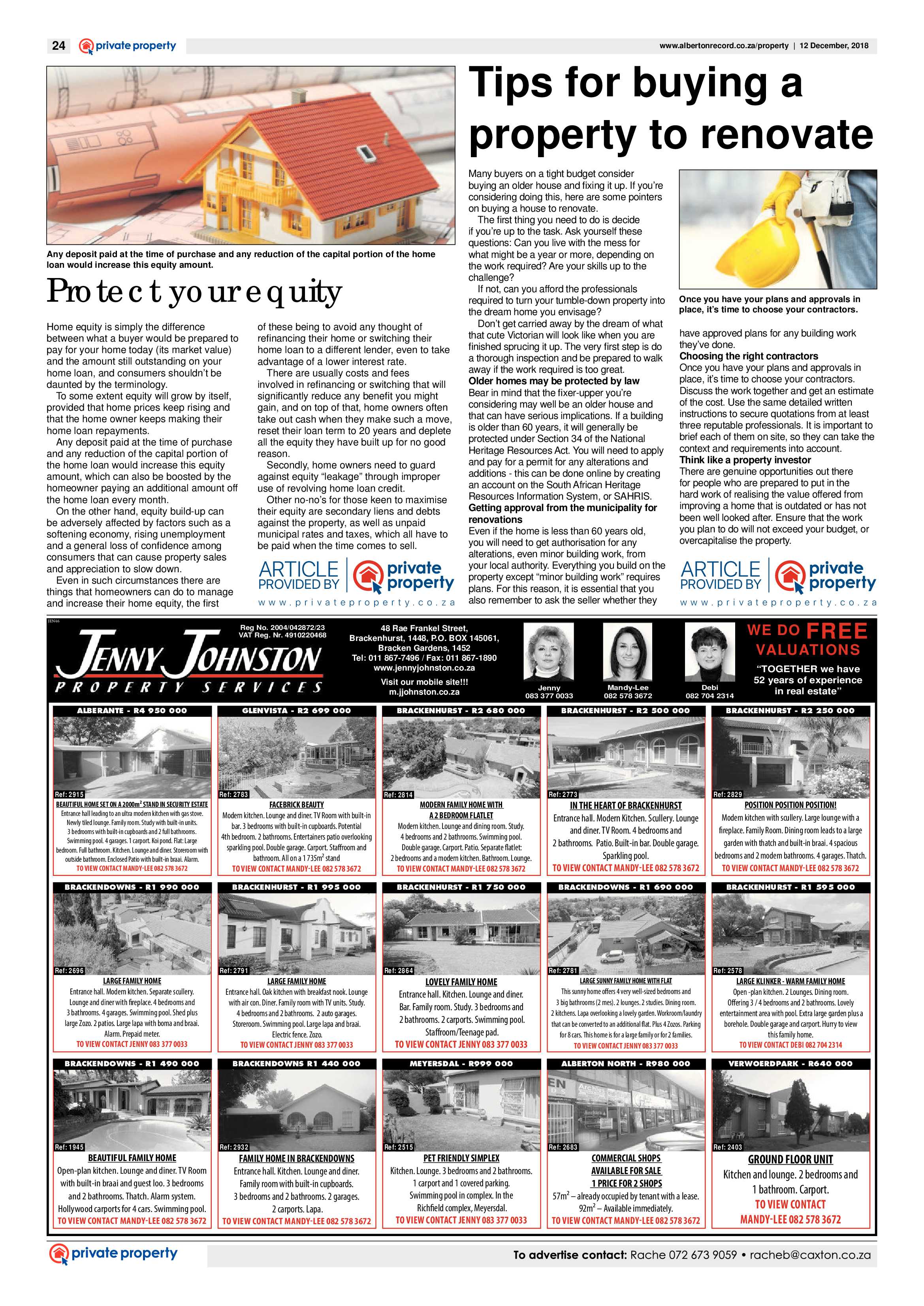 Alberton Record 12 December 2018 page 24