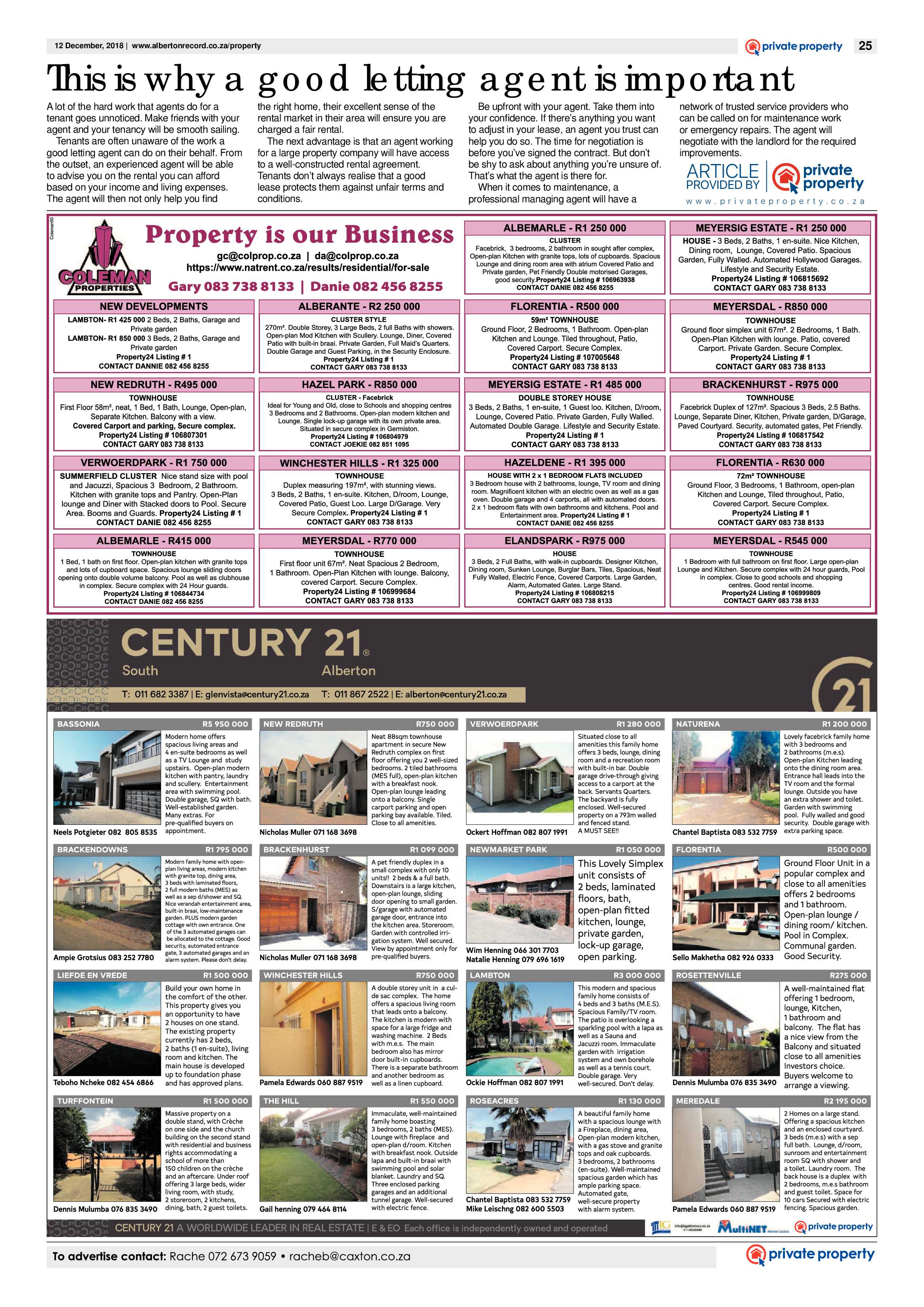 Alberton Record 12 December 2018 page 25