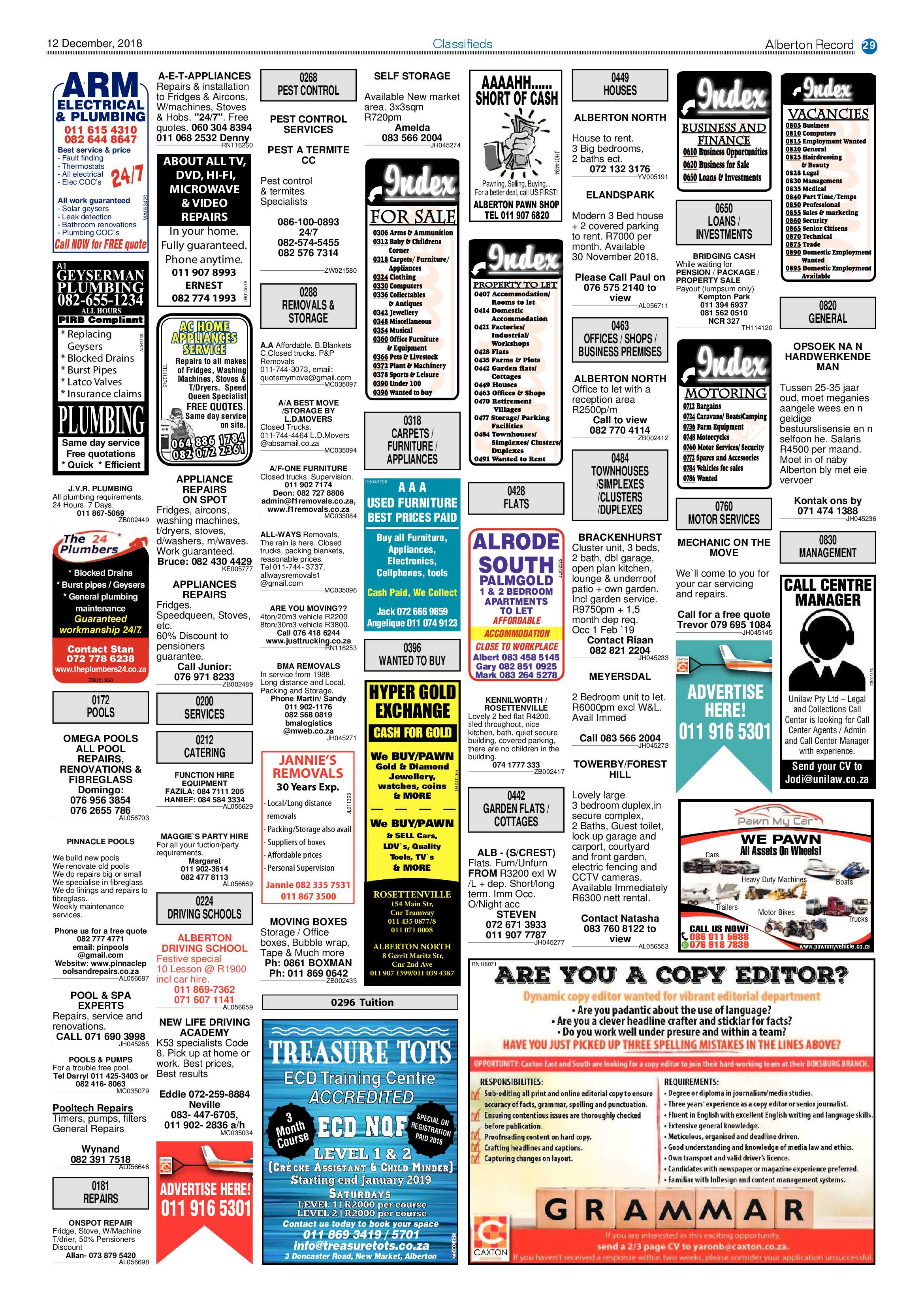 Alberton Record 12 December 2018 page 29