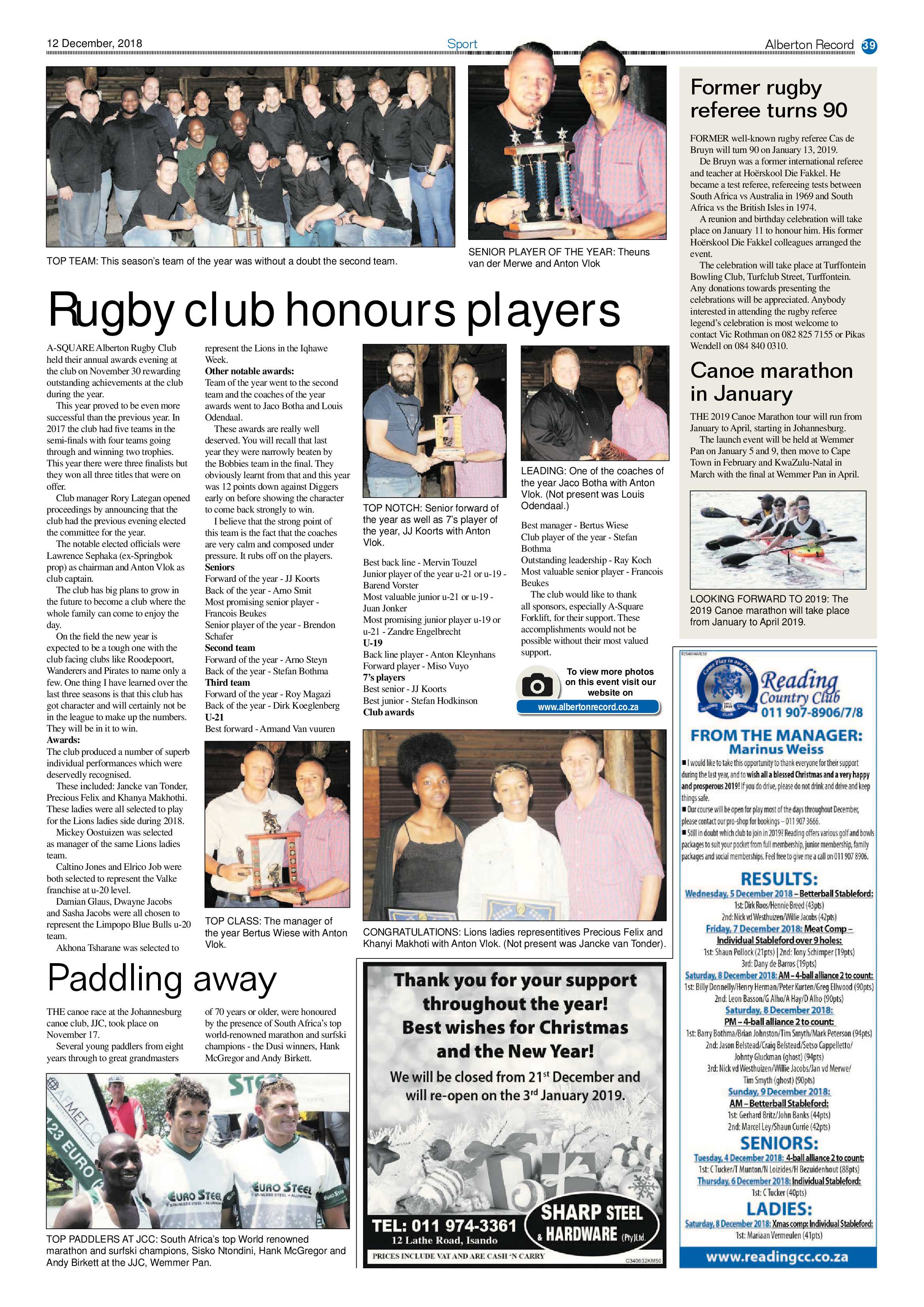 Alberton Record 12 December 2018 page 39
