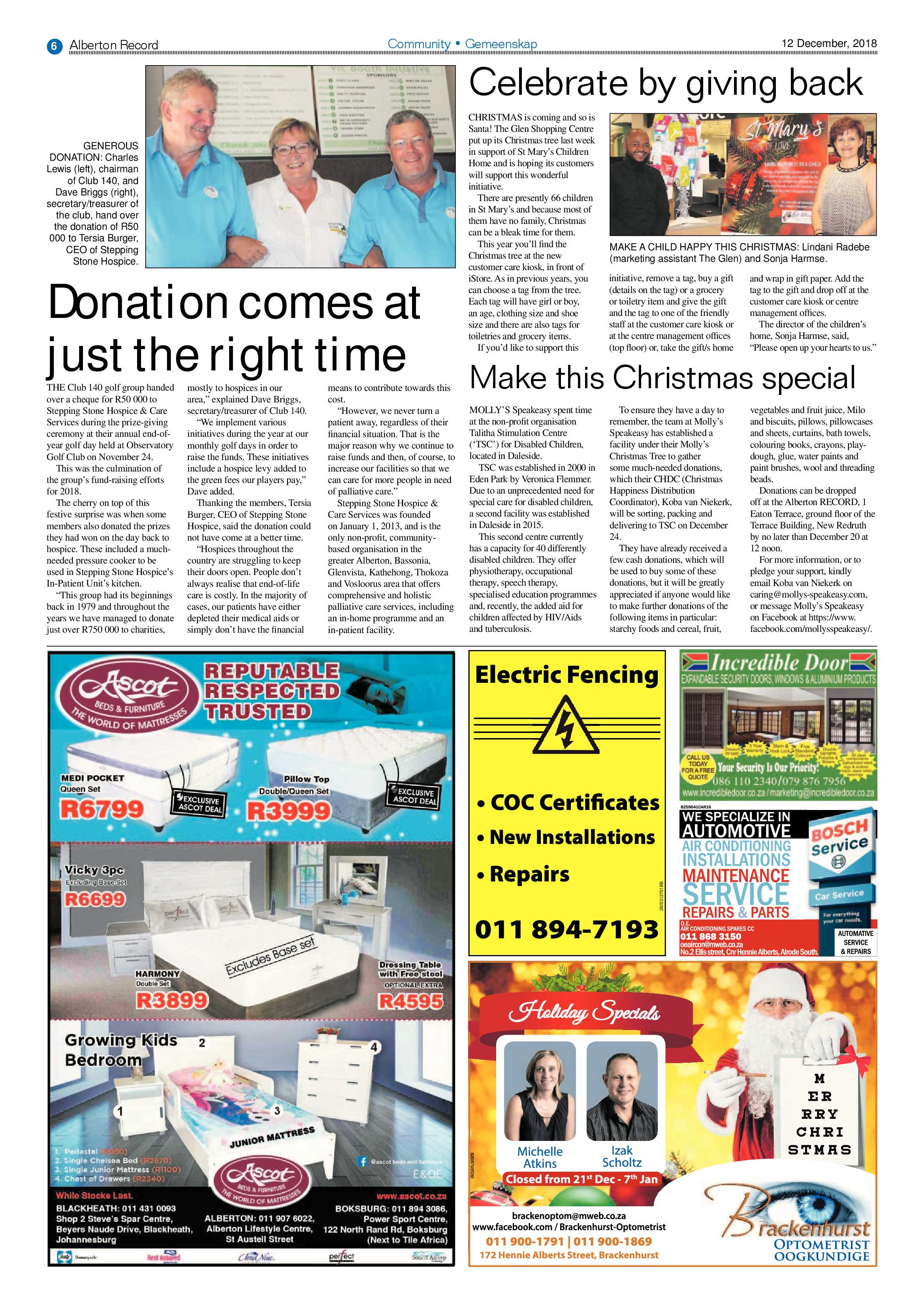 Alberton Record 12 December 2018 page 6