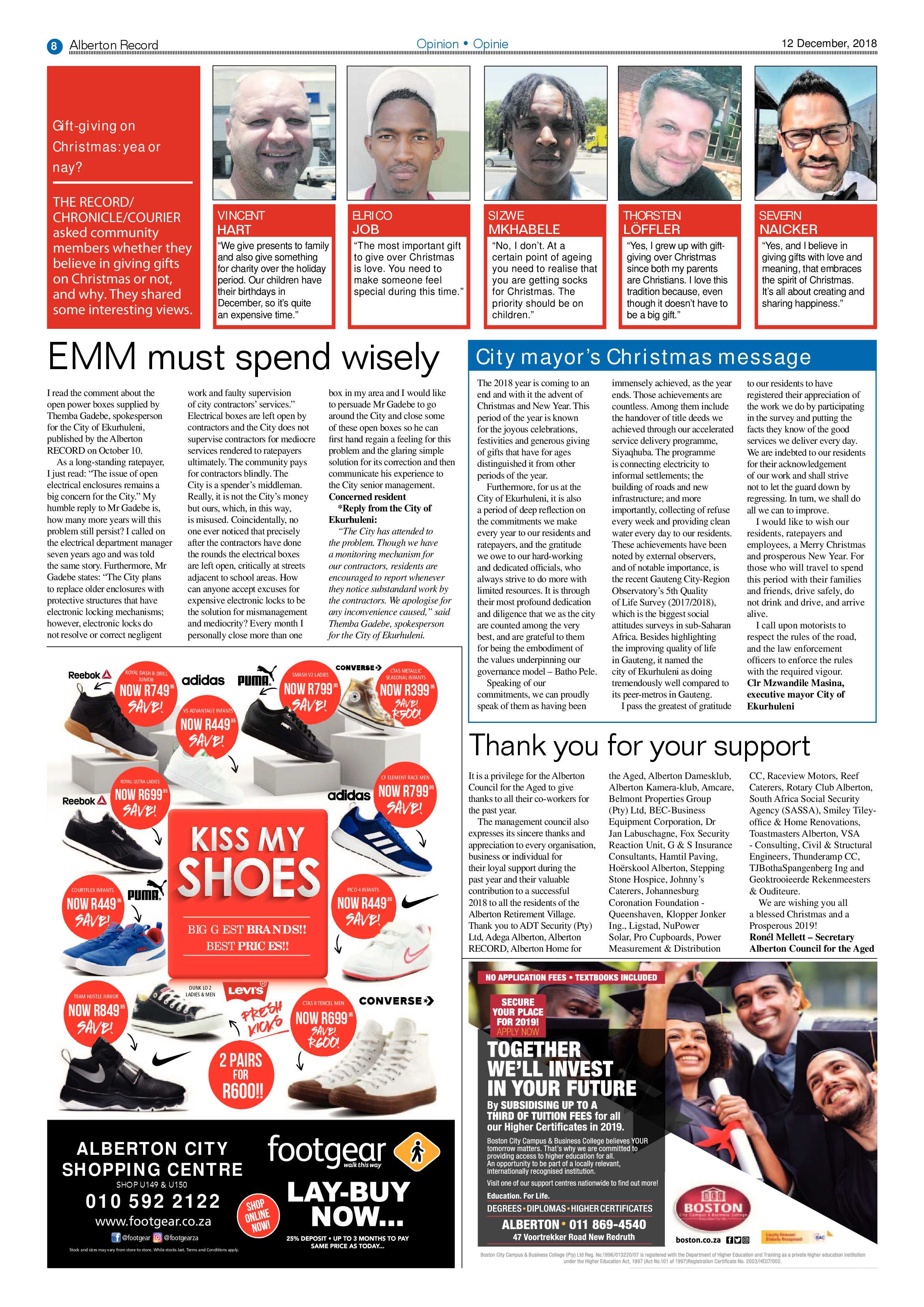 Alberton Record 12 December 2018 page 8