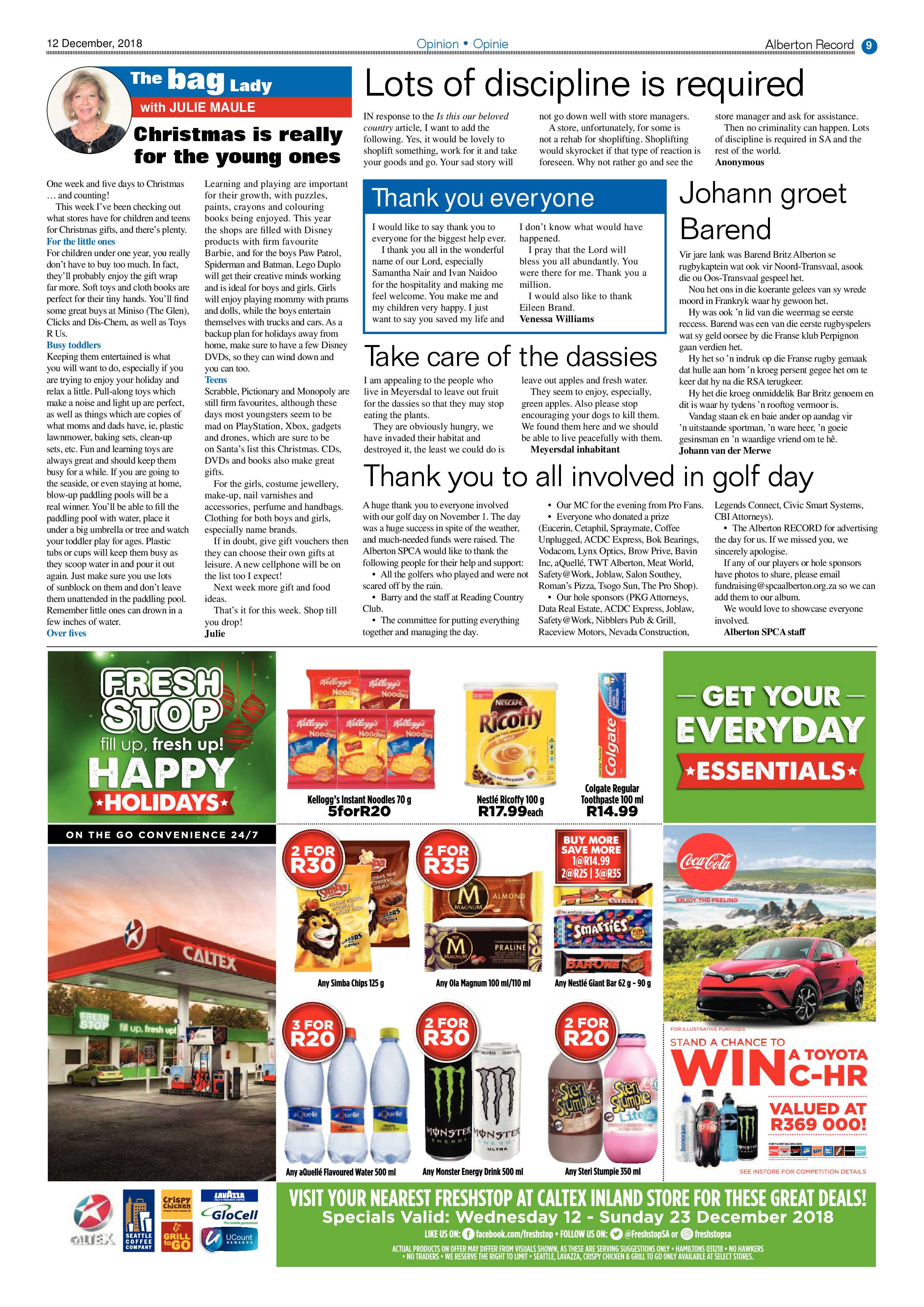 Alberton Record 12 December 2018 page 9