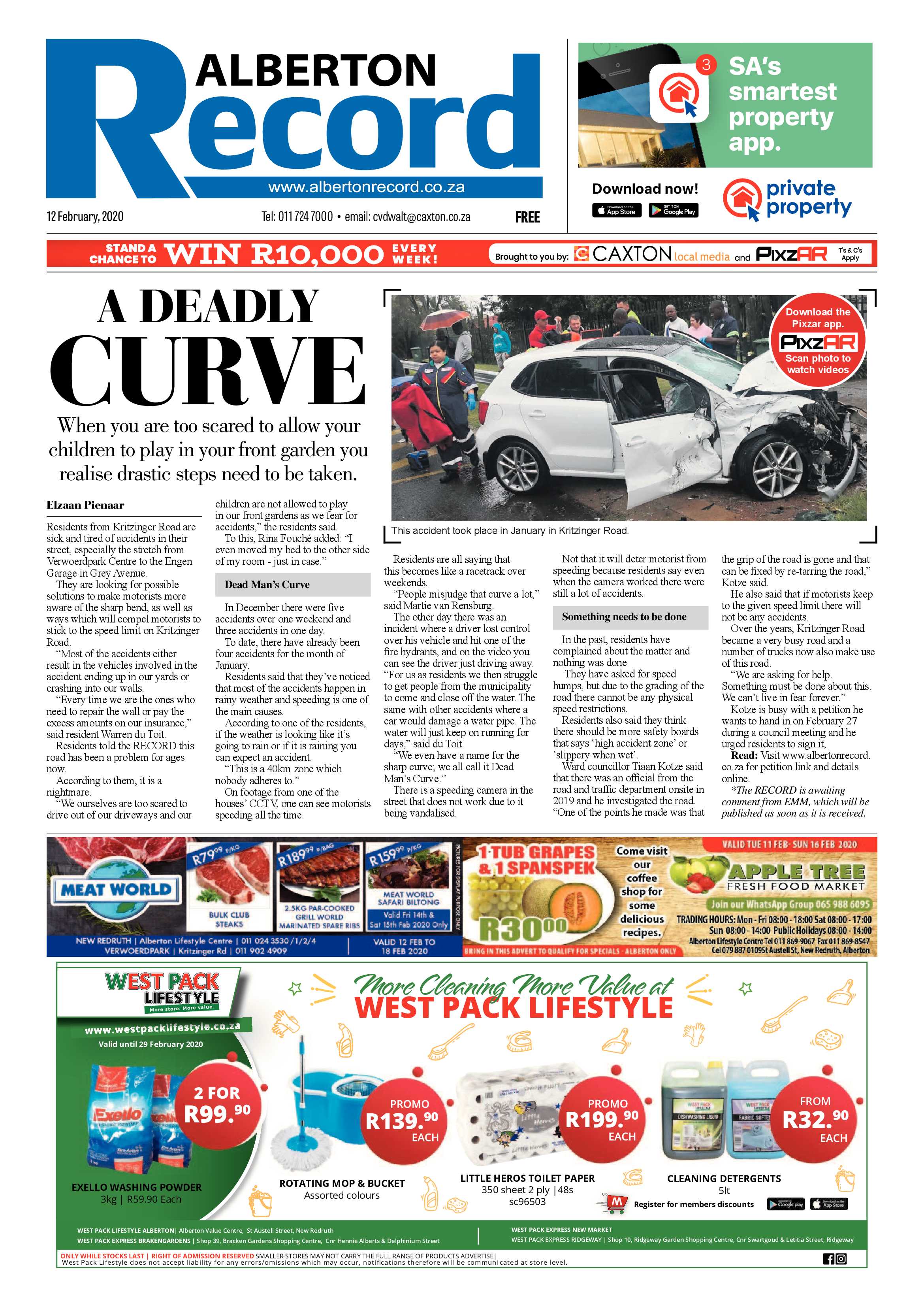 Alberton Record 12 February 2020 page 1