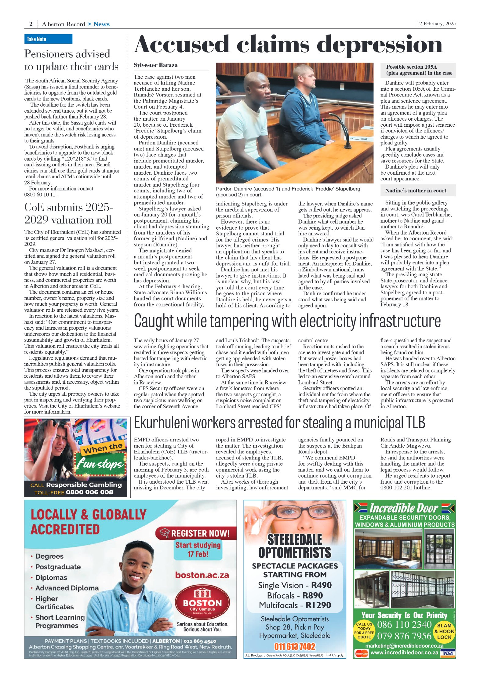 Alberton Record 12 February 2025 page 2