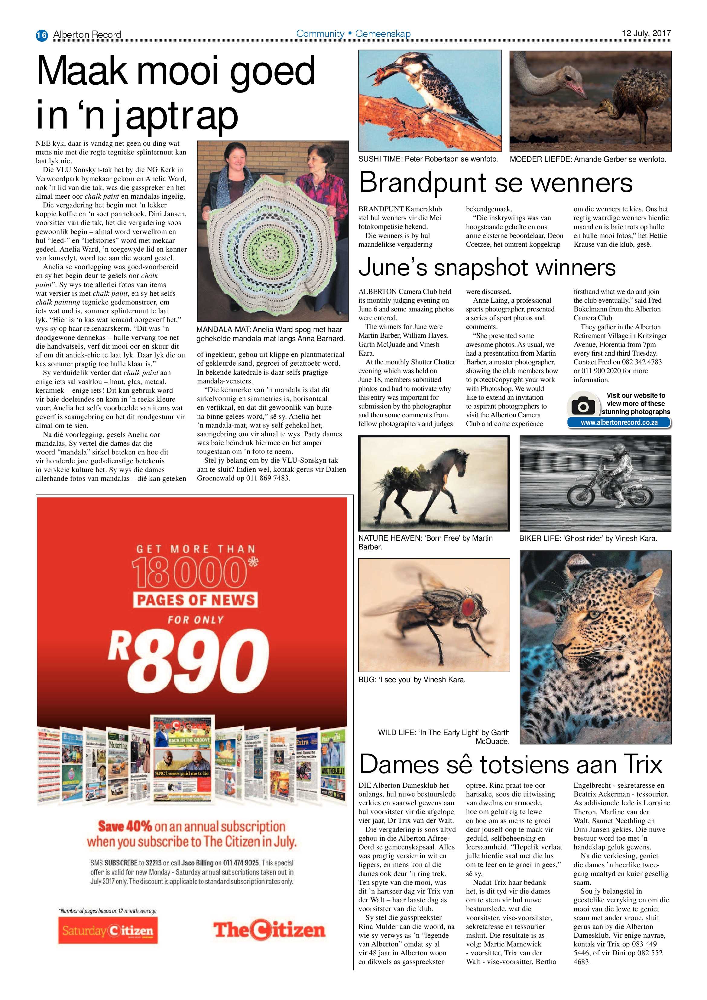 Alberton Record 12 July 2017 page 16
