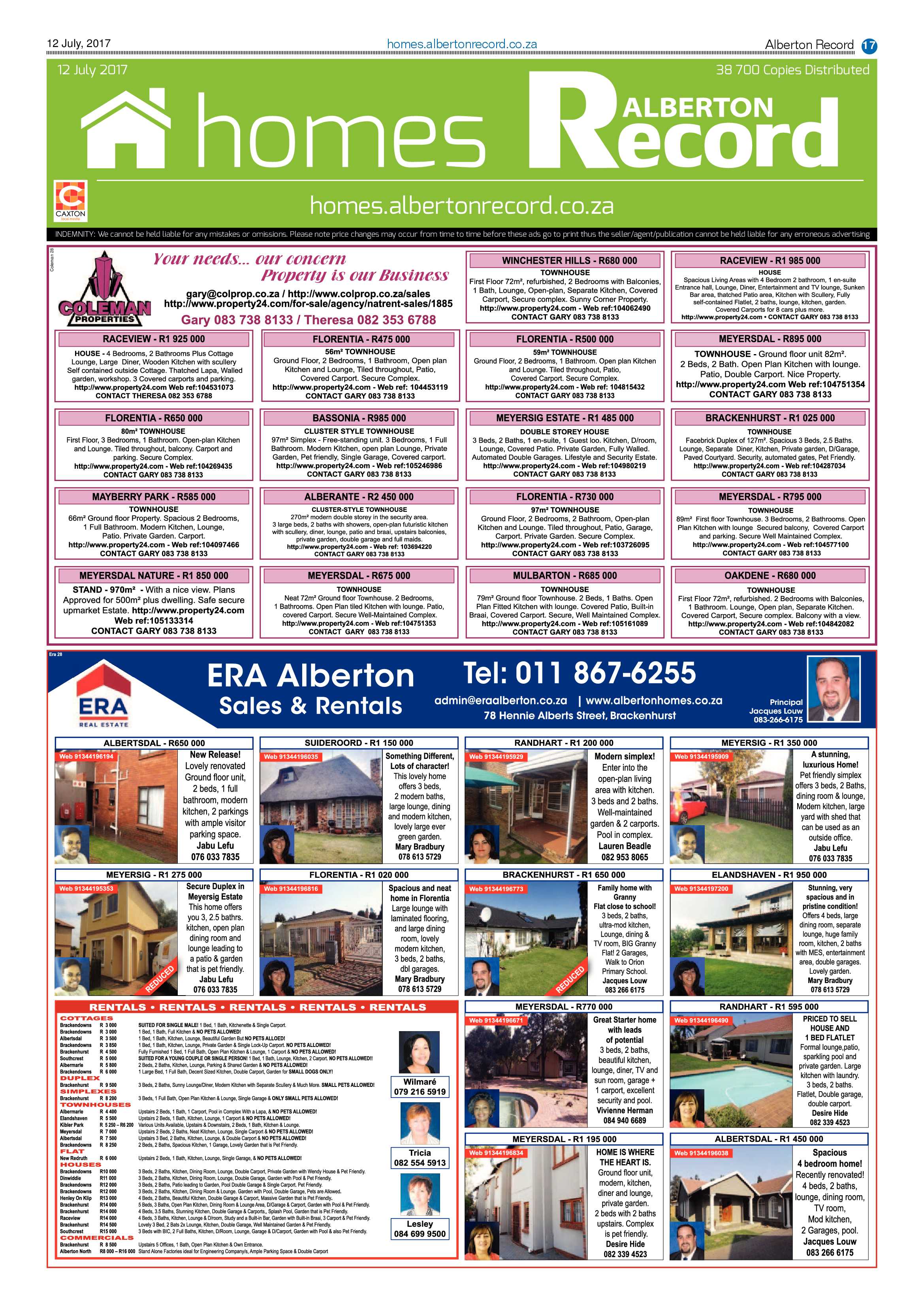 Alberton Record 12 July 2017 page 17