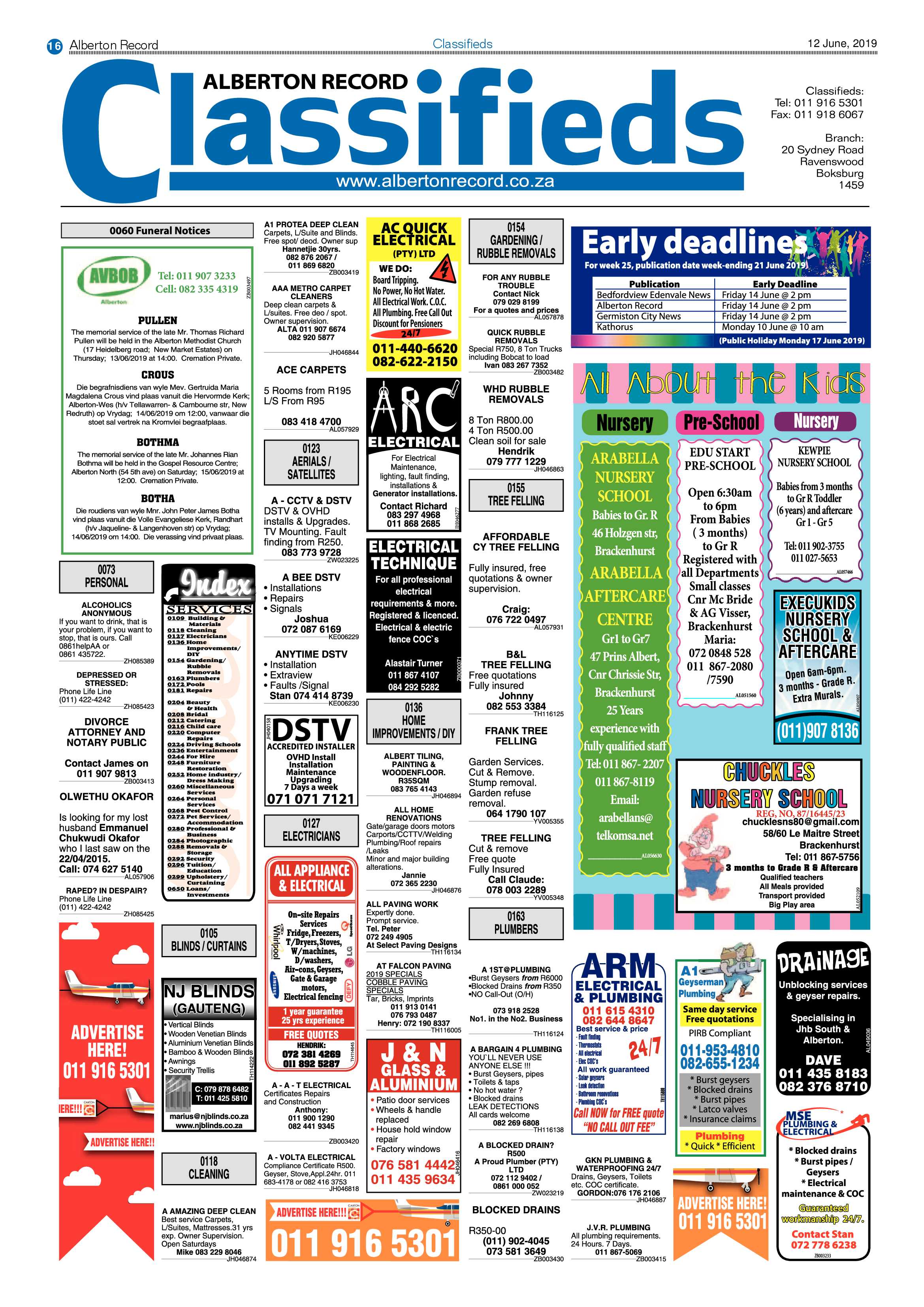 Alberton Record 12 June 2019 page 16