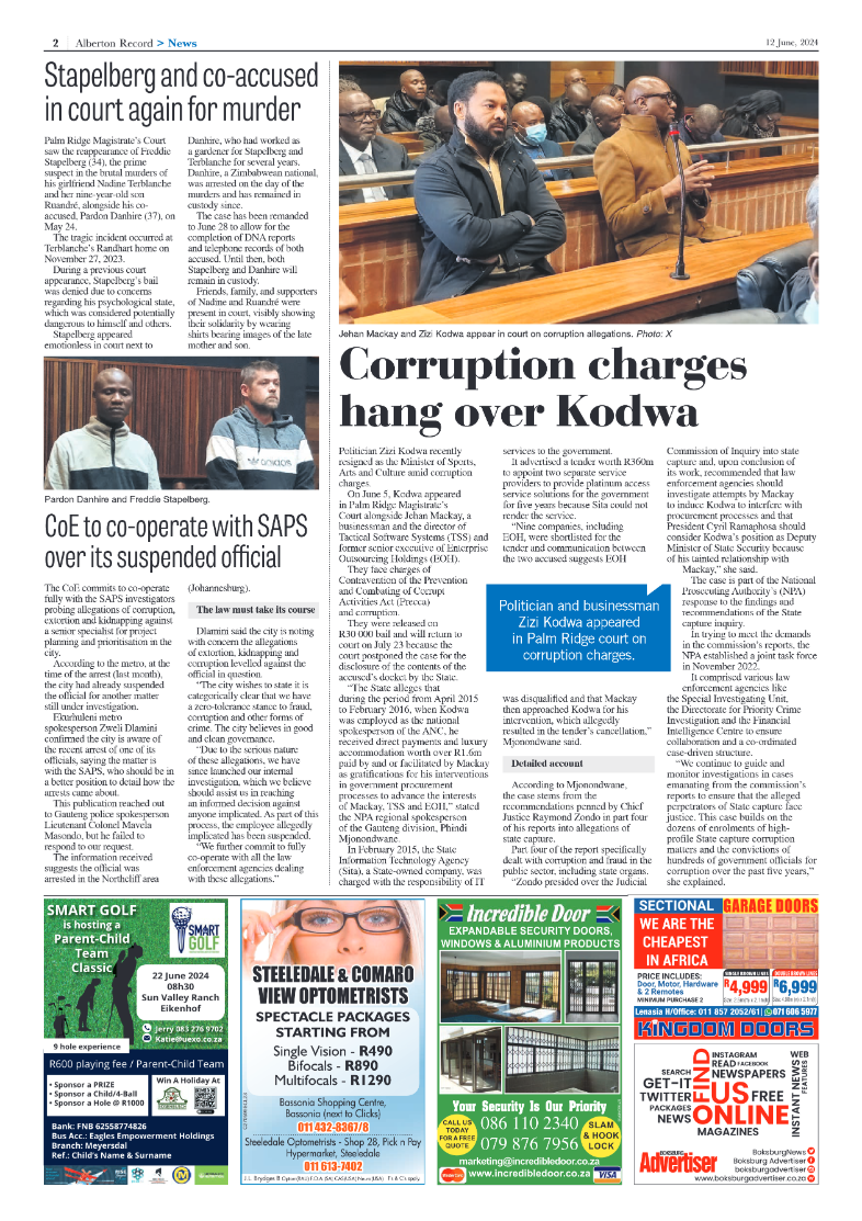 Alberton Record 12 June 2024 page 2