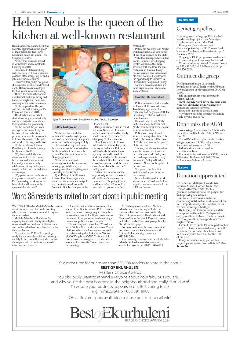 Alberton Record 12 June 2024 page 6