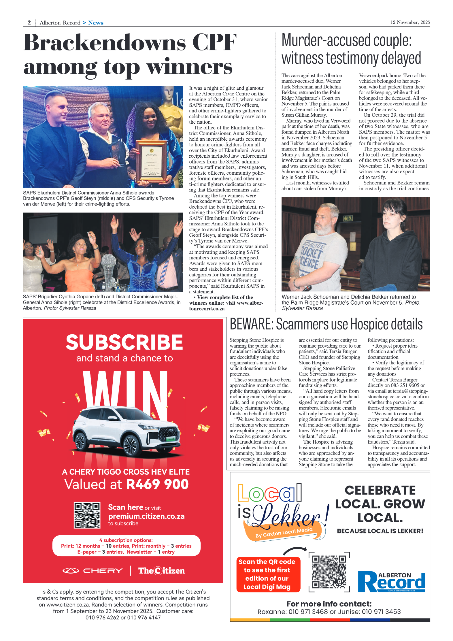 Alberton Record 12 November 2025 page 4