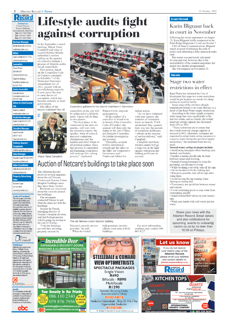 Alberton Record 12 October 2022 page 2
