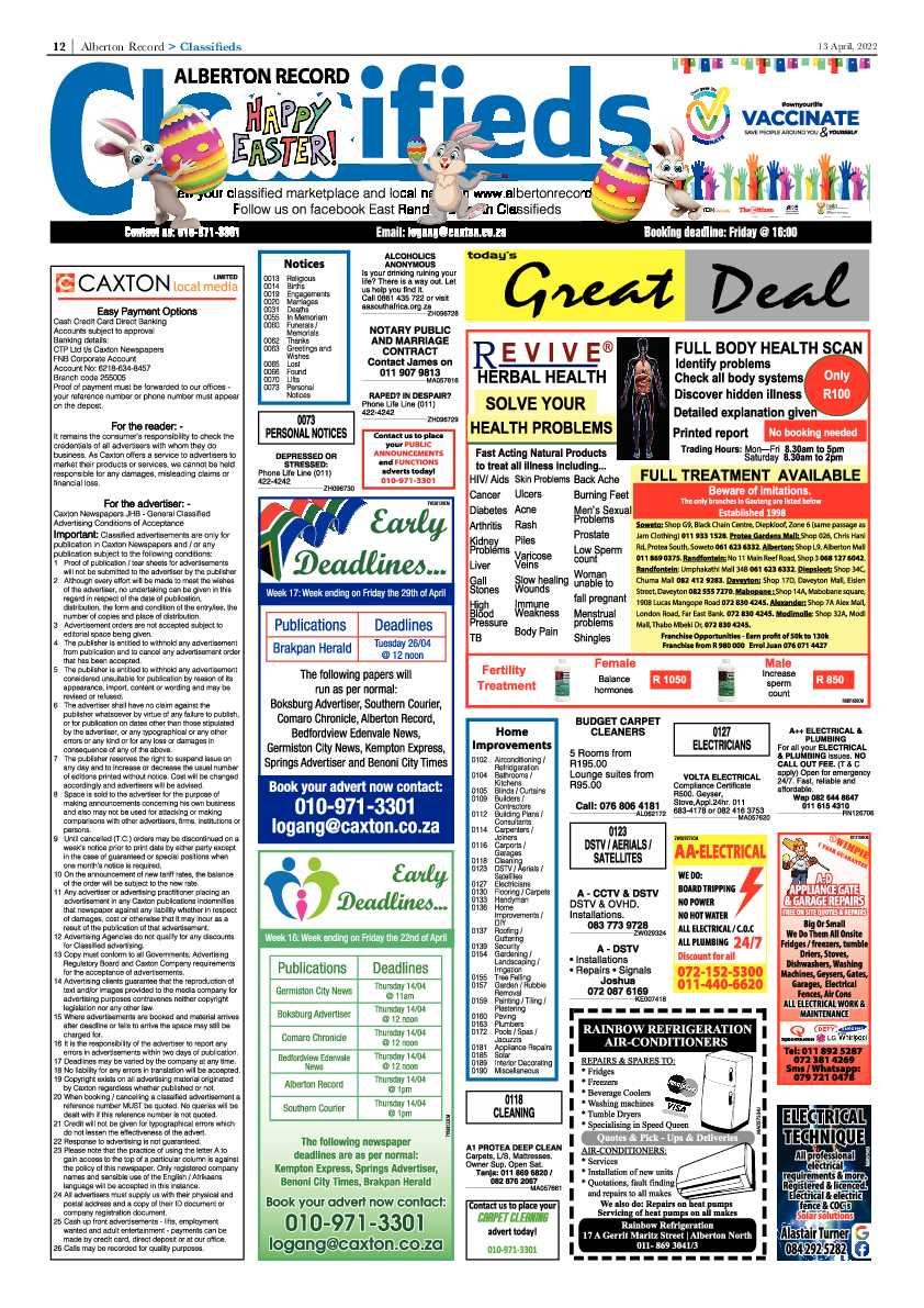 Alberton Record 13 April 2022 page 14