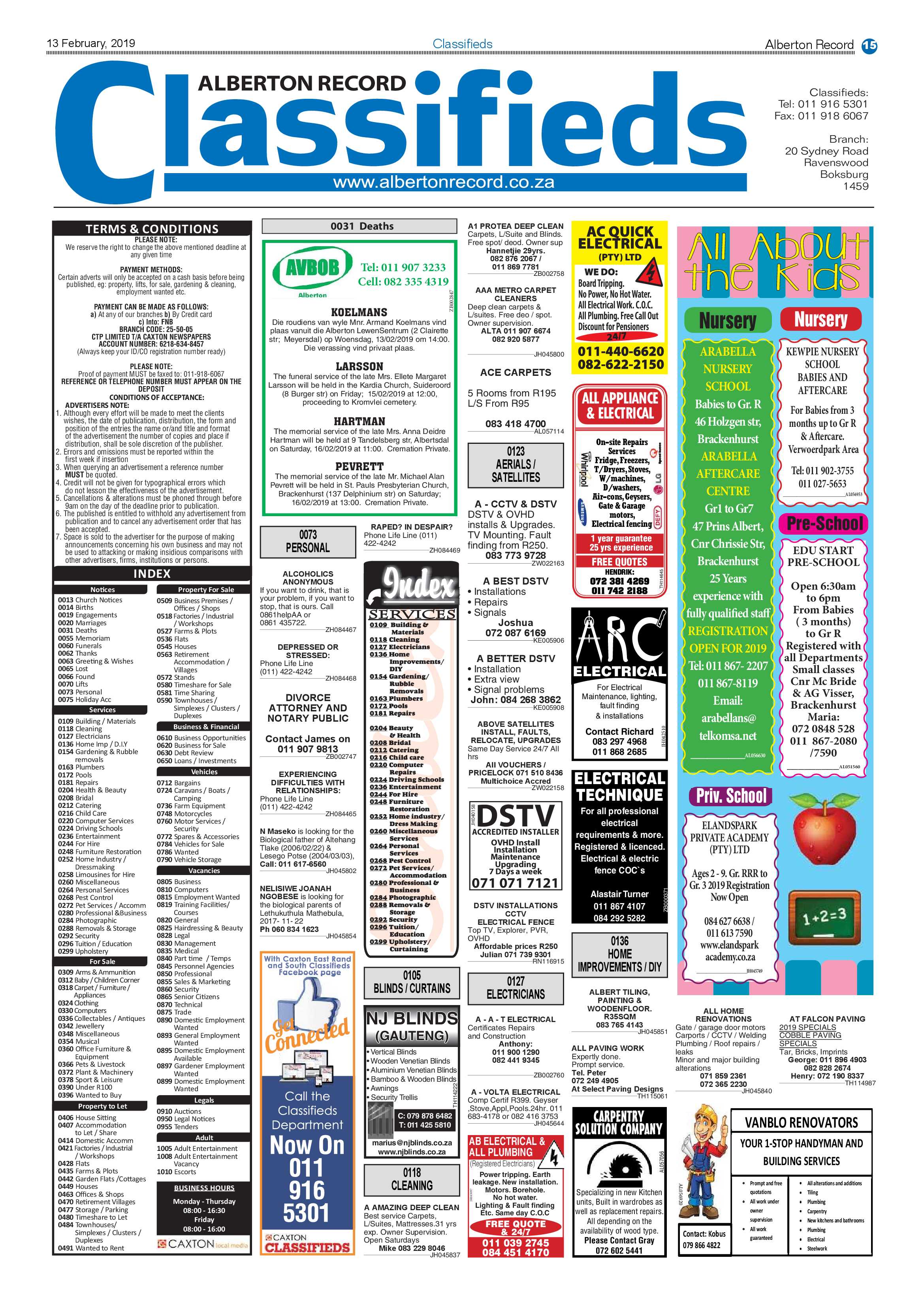 Alberton Record 13 February 2019 page 15