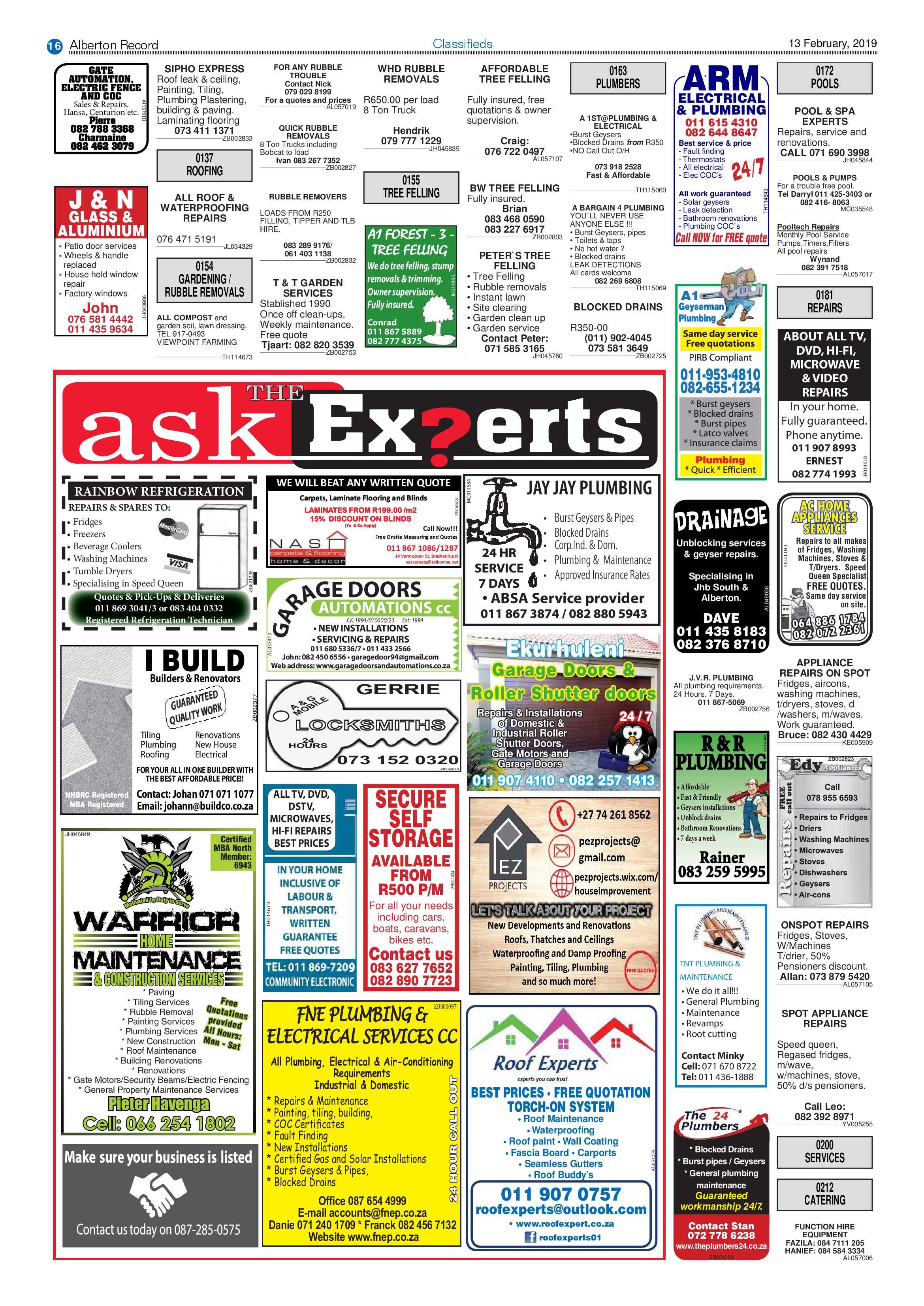 Alberton Record 13 February 2019 page 16