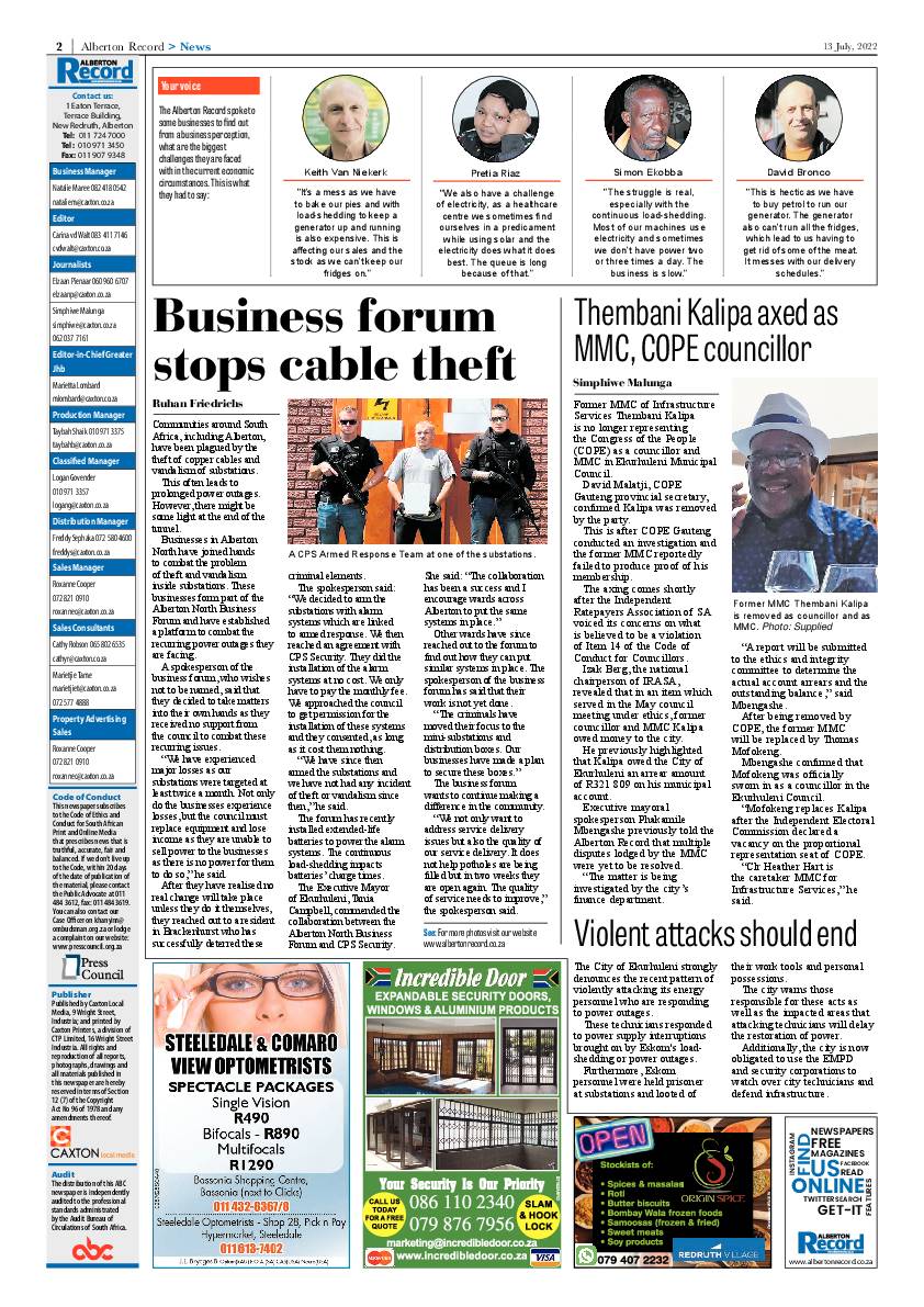 Alberton Record 13 July 2022 page 4