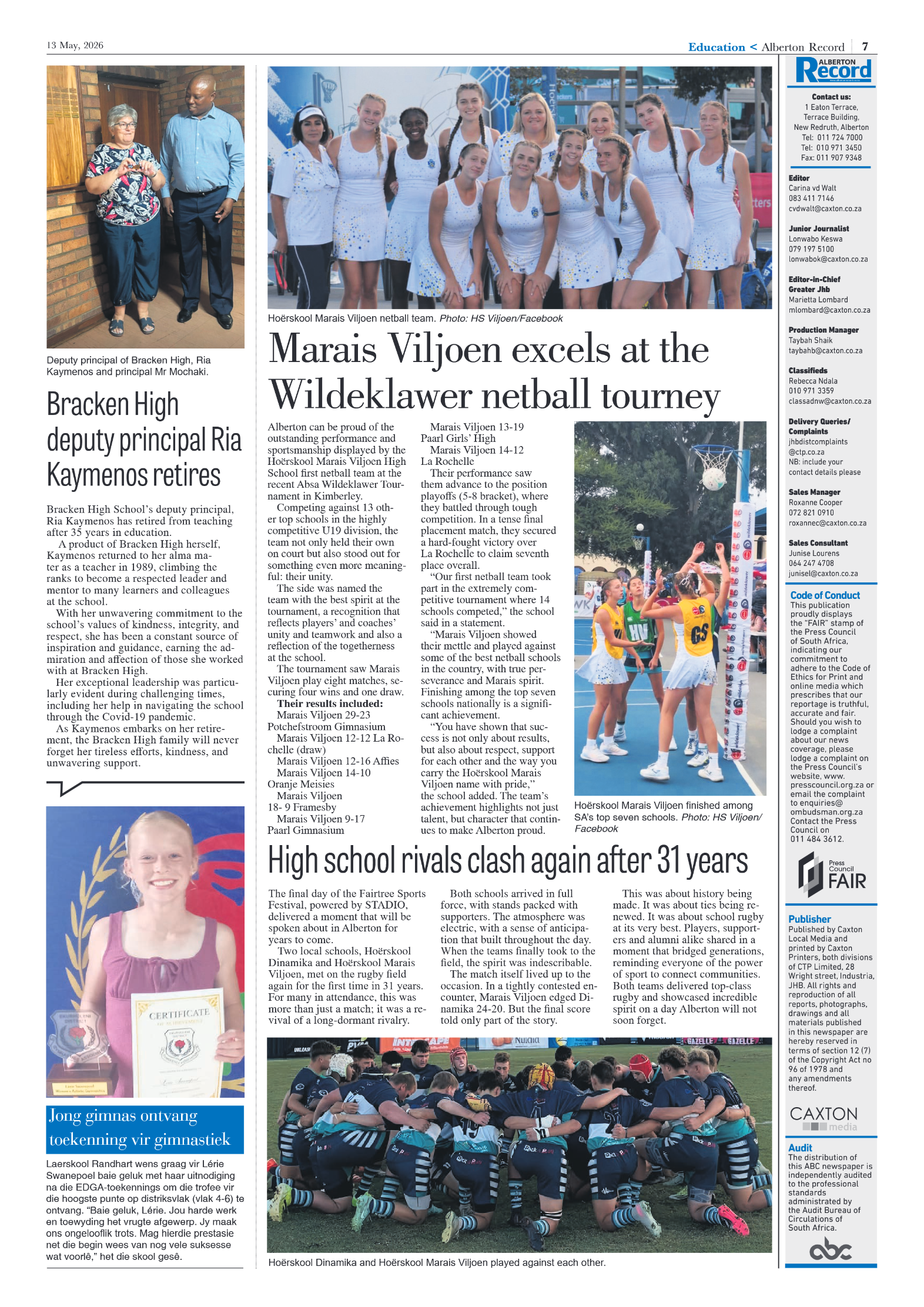Alberton Record 13 May 2026 page 9