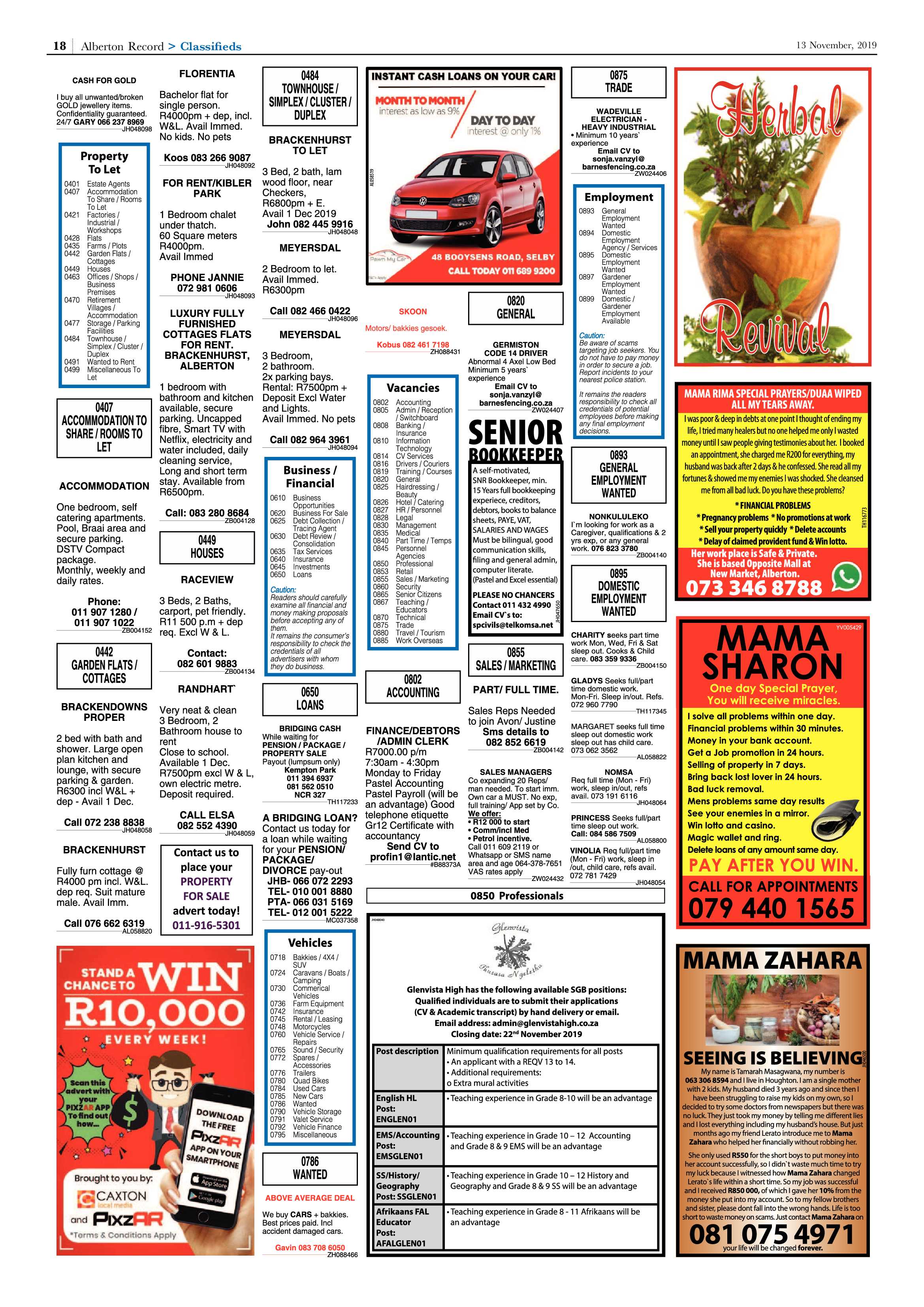 Alberton Record 13 November 2019 page 18