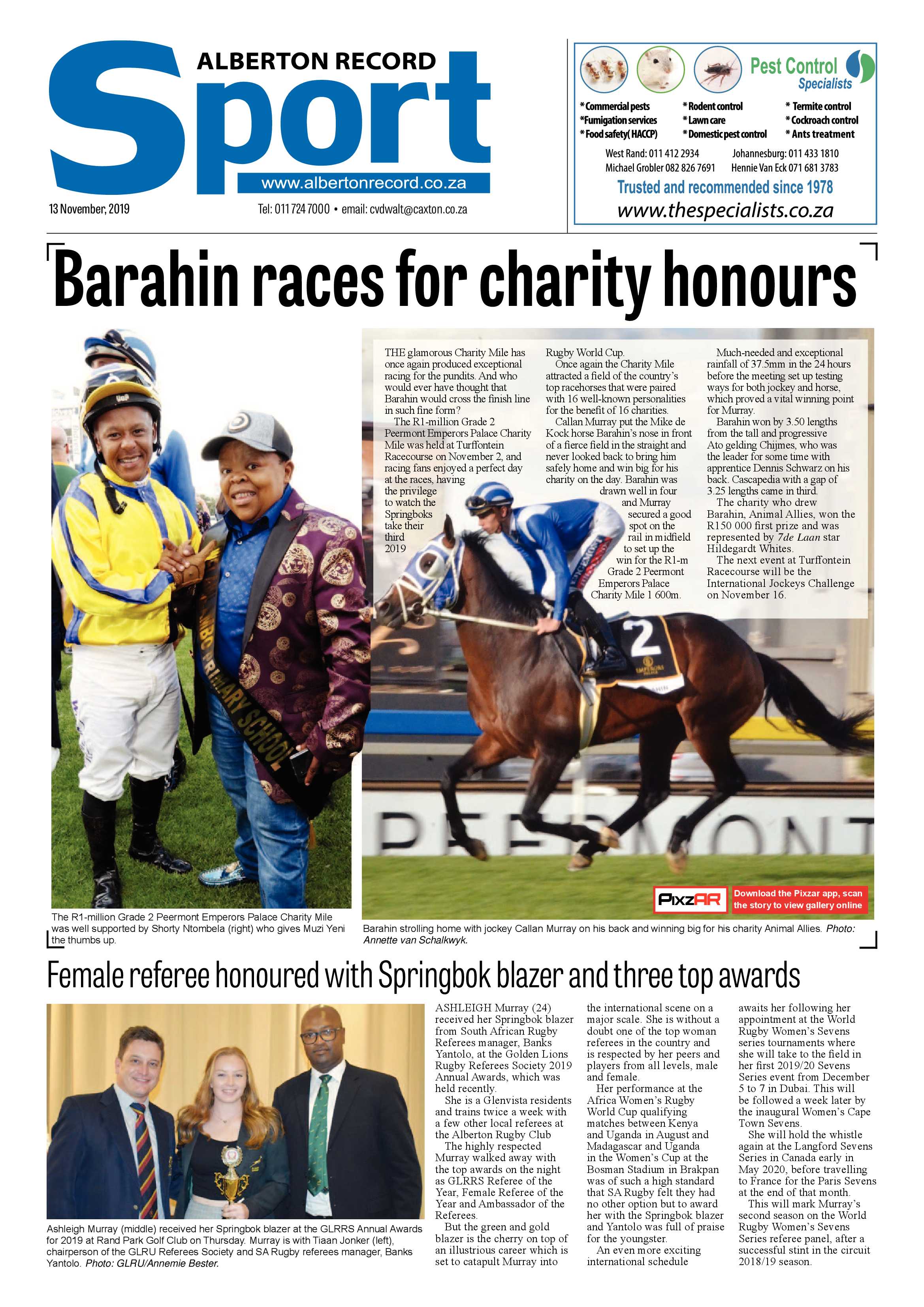 Alberton Record 13 November 2019 page 20