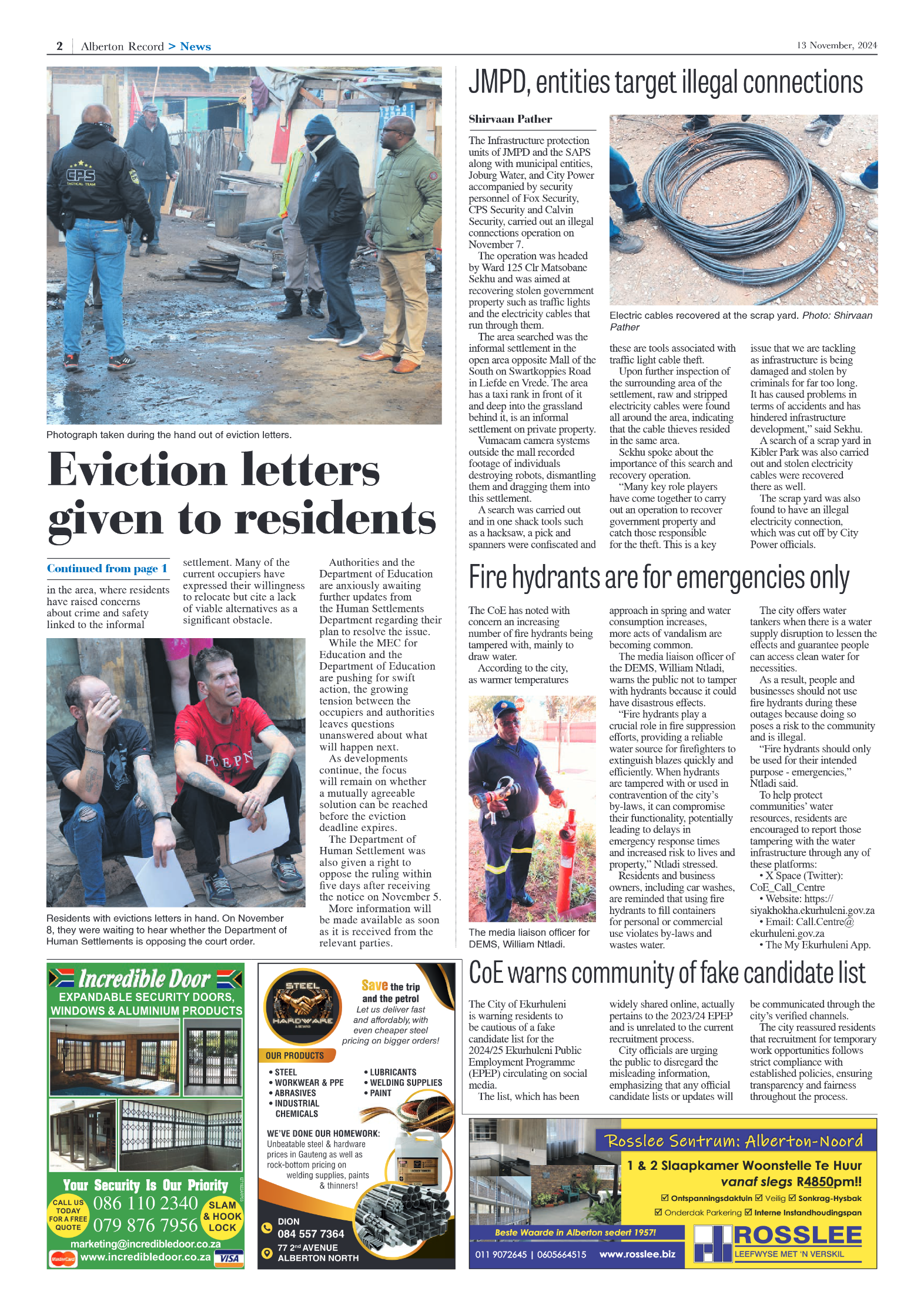 Alberton Record 13 Novemberr 2024 page 2