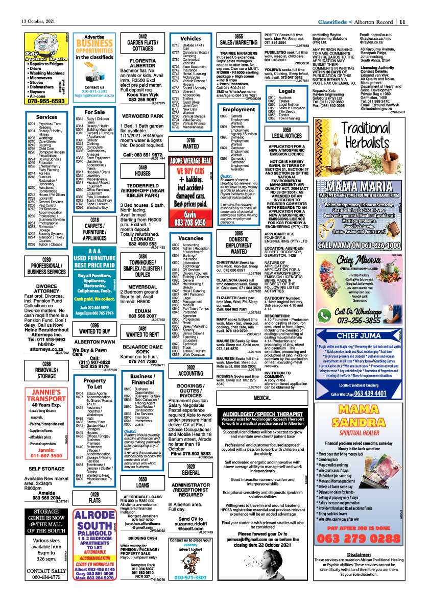 Alberton Record 13 October 2021 page 11