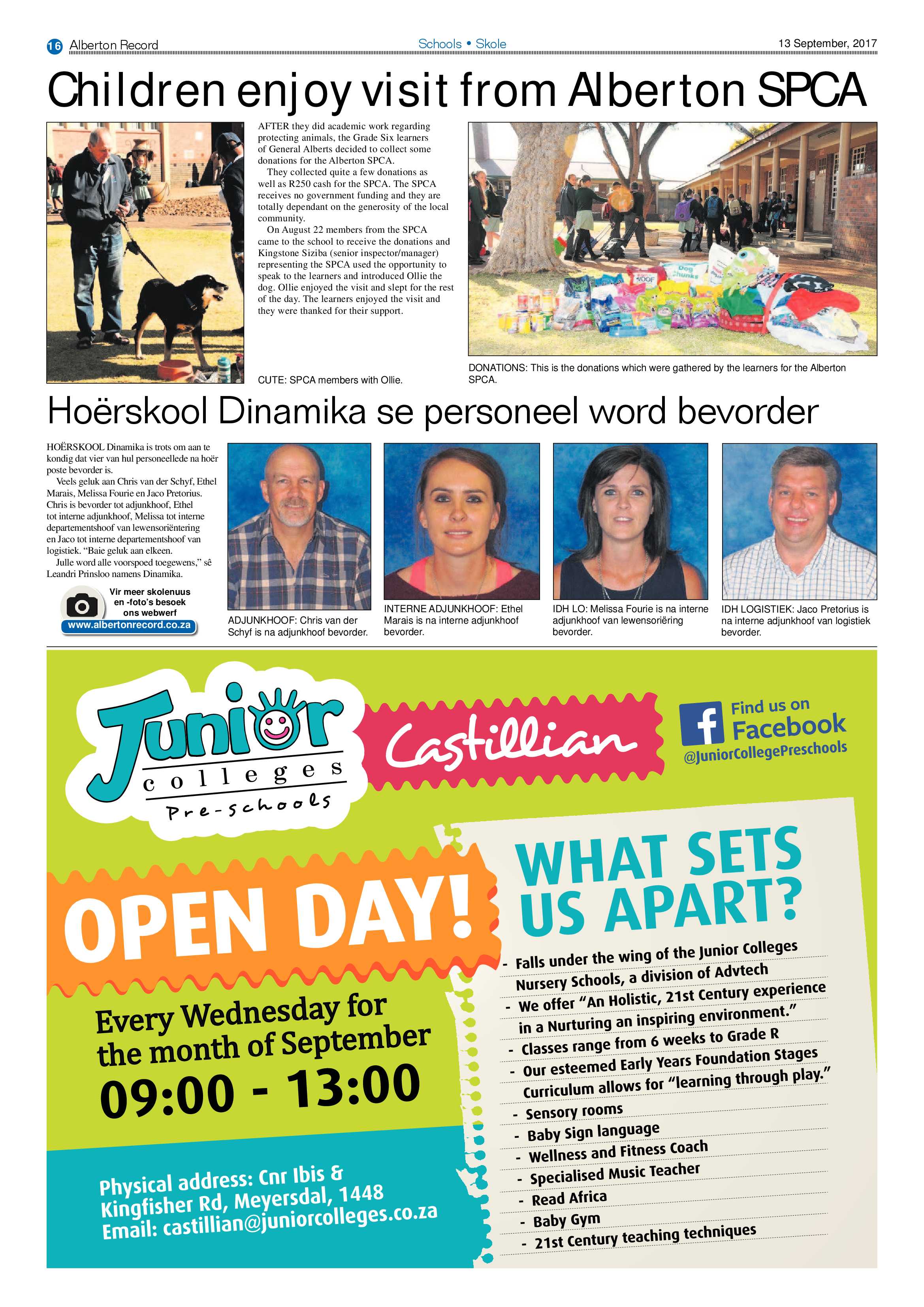 Alberton Record 13 September 2017 page 16