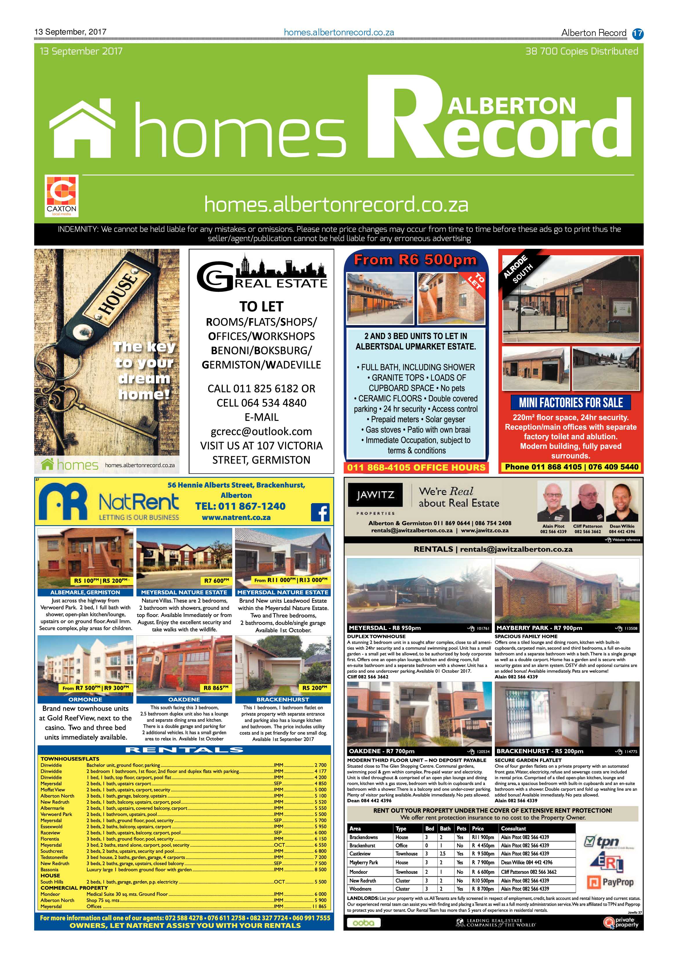 Alberton Record 13 September 2017 page 17