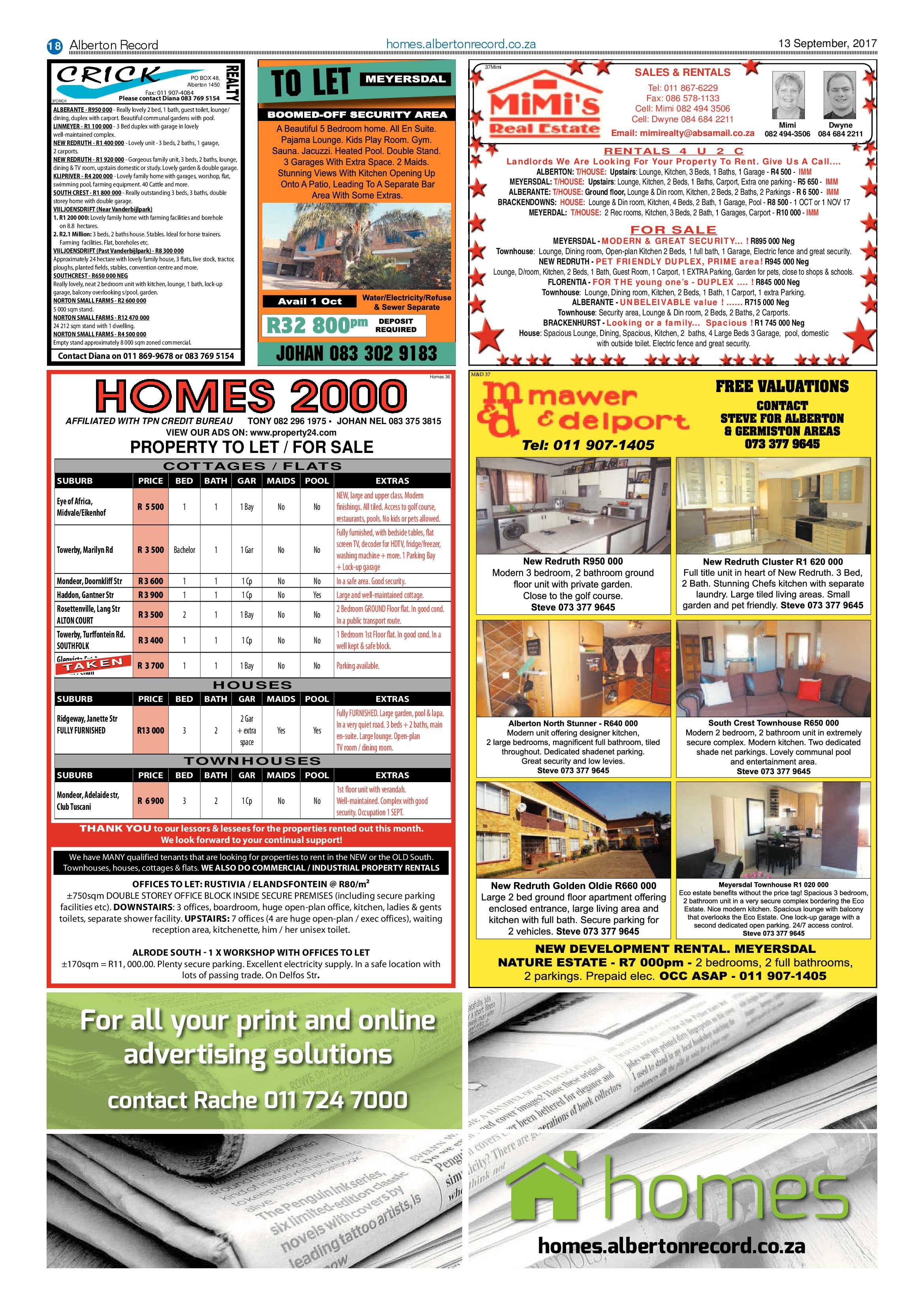 Alberton Record 13 September 2017 page 18