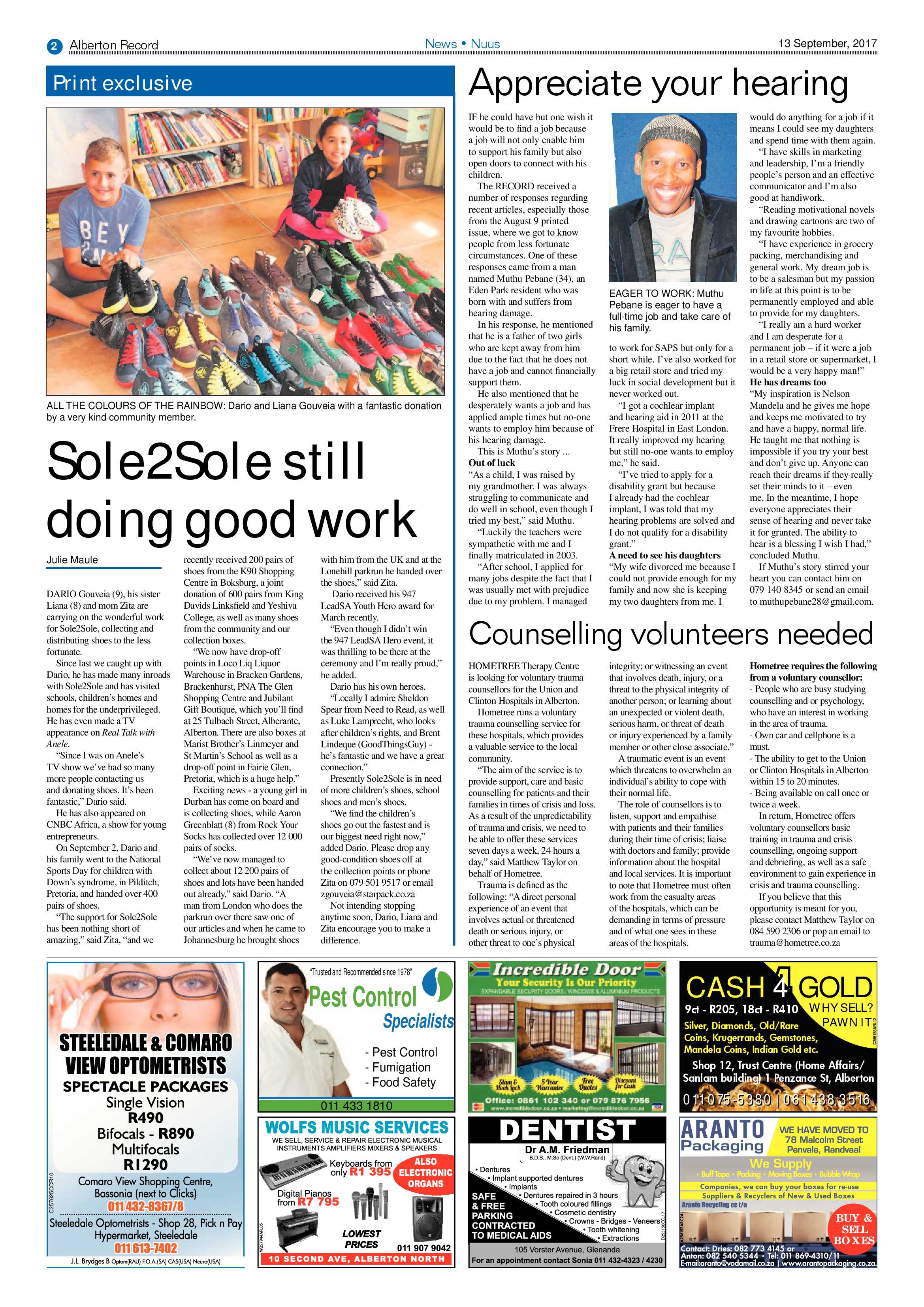 Alberton Record 13 September 2017 page 2