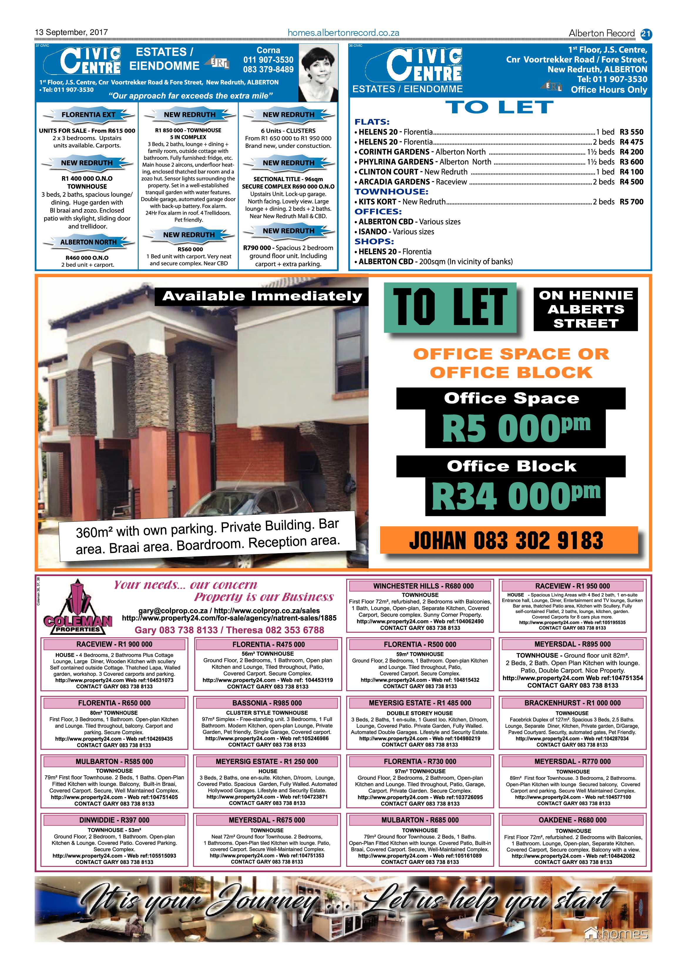 Alberton Record 13 September 2017 page 21