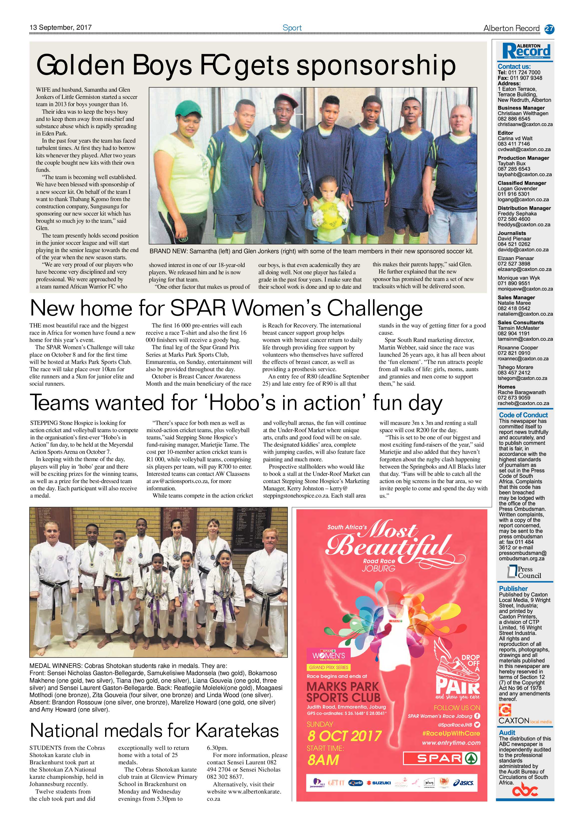 Alberton Record 13 September 2017 page 27