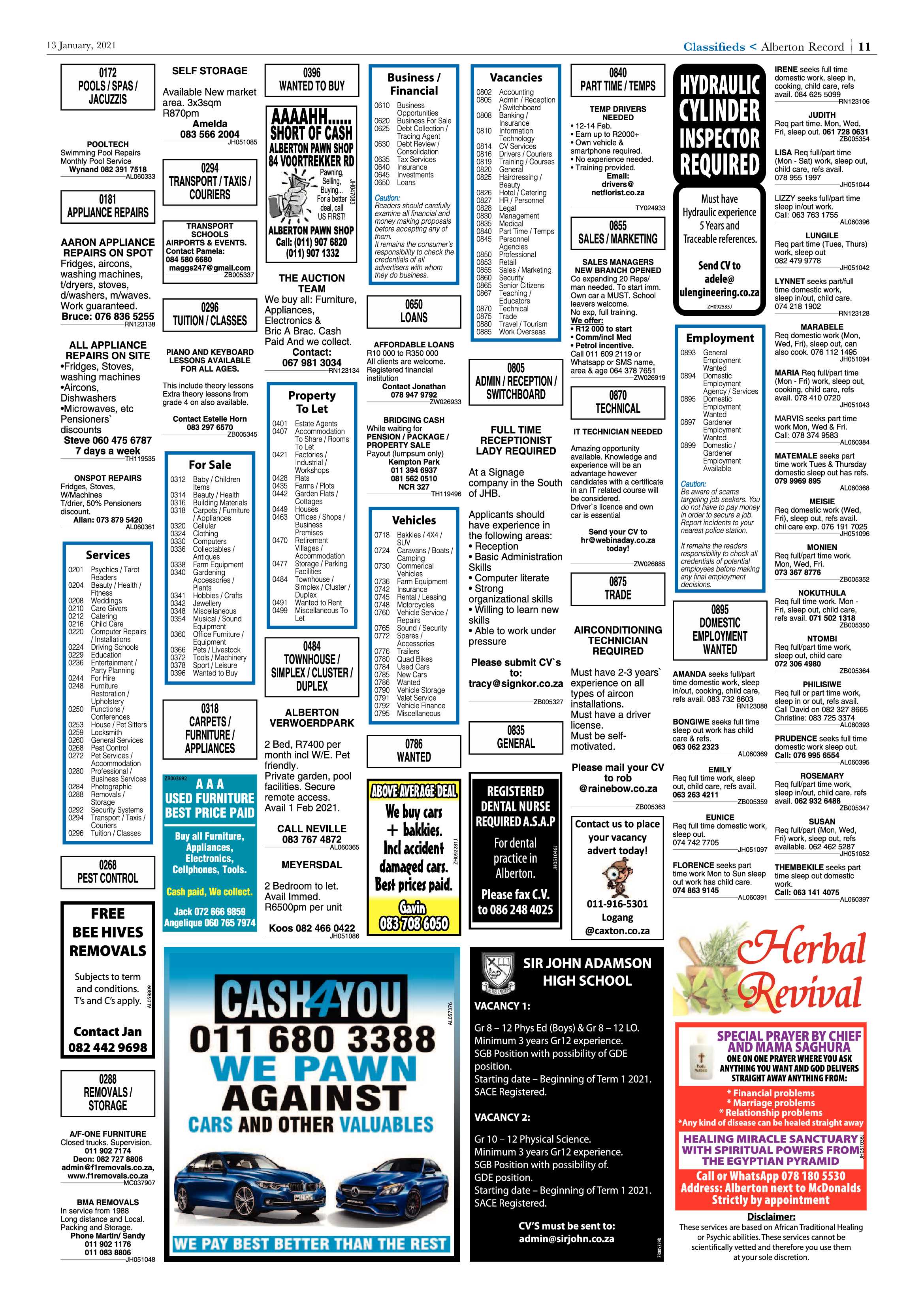 Alberton Record 13  January 2020 page 11