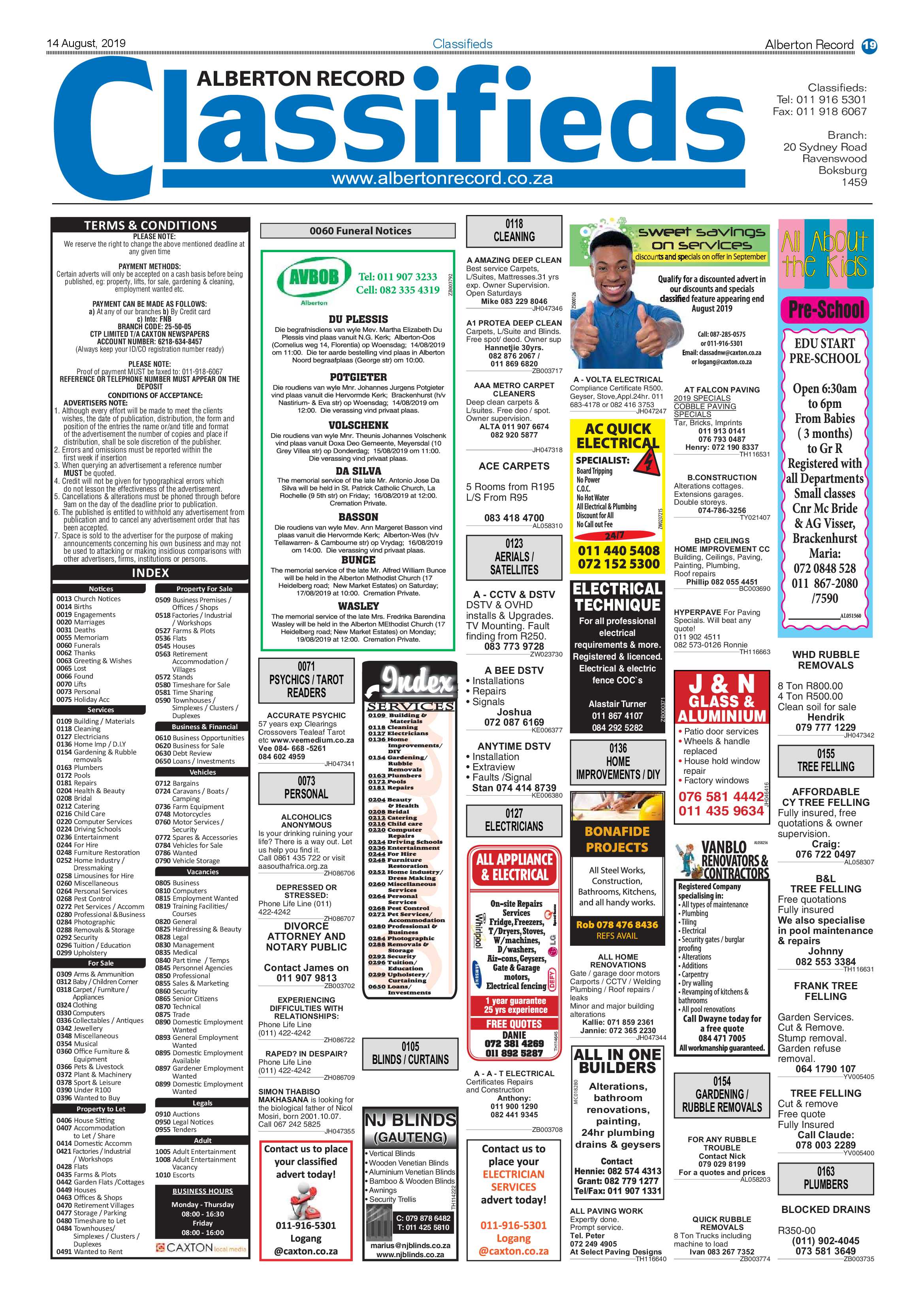 Alberton Record 14 August 2019 page 19