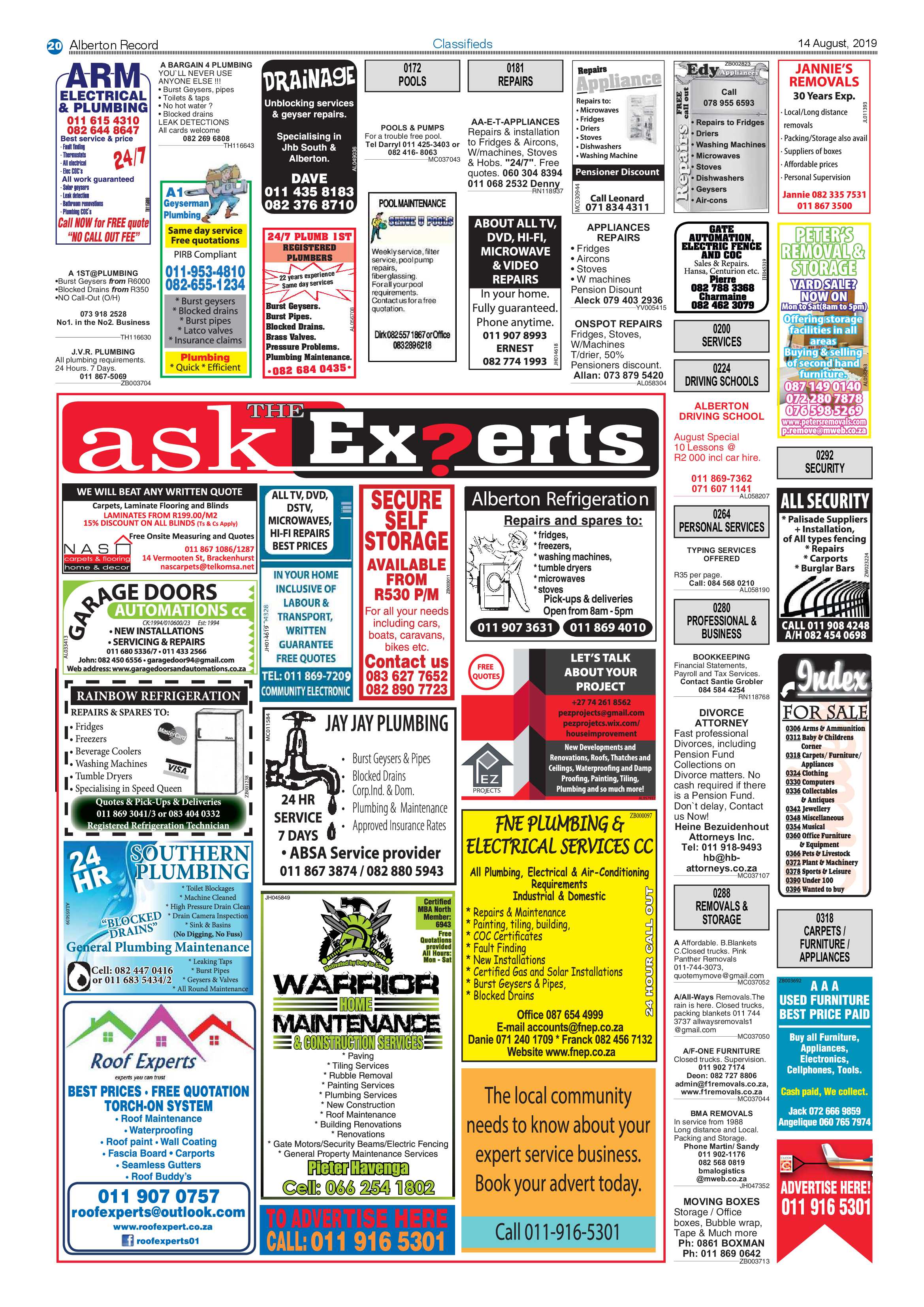 Alberton Record 14 August 2019 page 20
