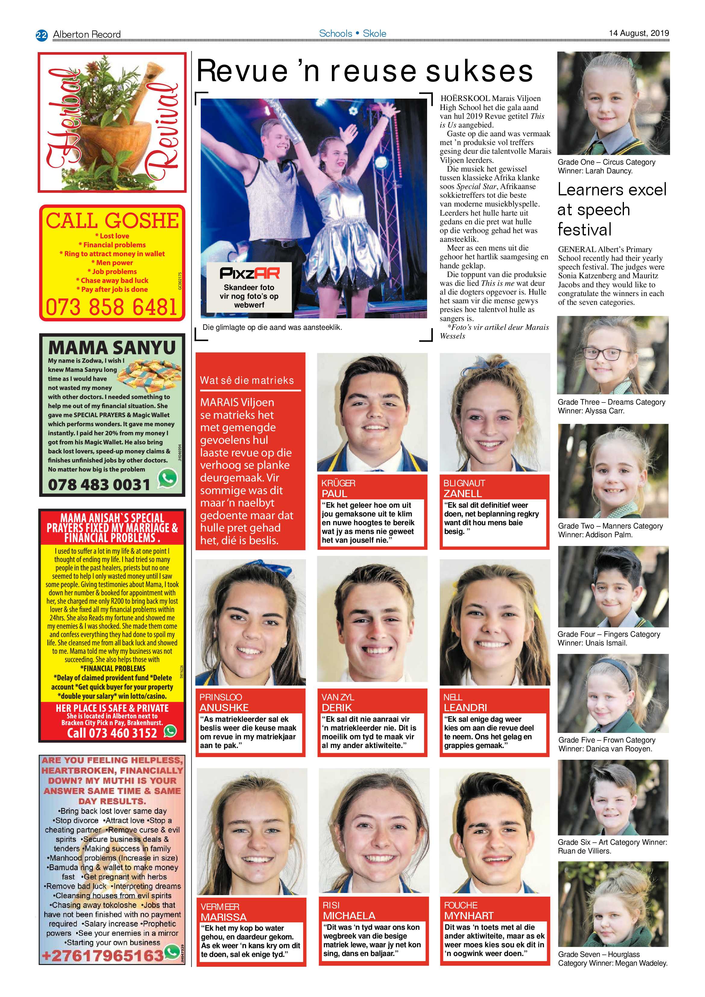 Alberton Record 14 August 2019 page 22