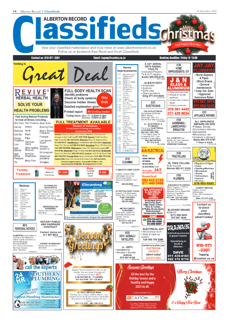 Alberton Record 14 Dec 2022 page 16