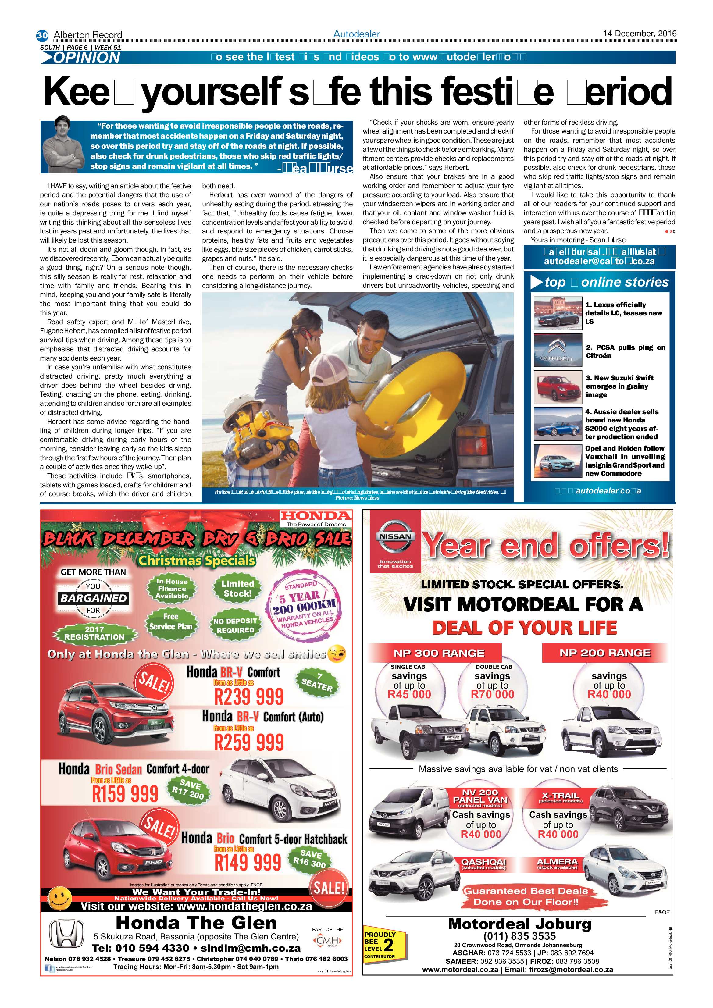 Alberton Record 14 December 2016 page 30