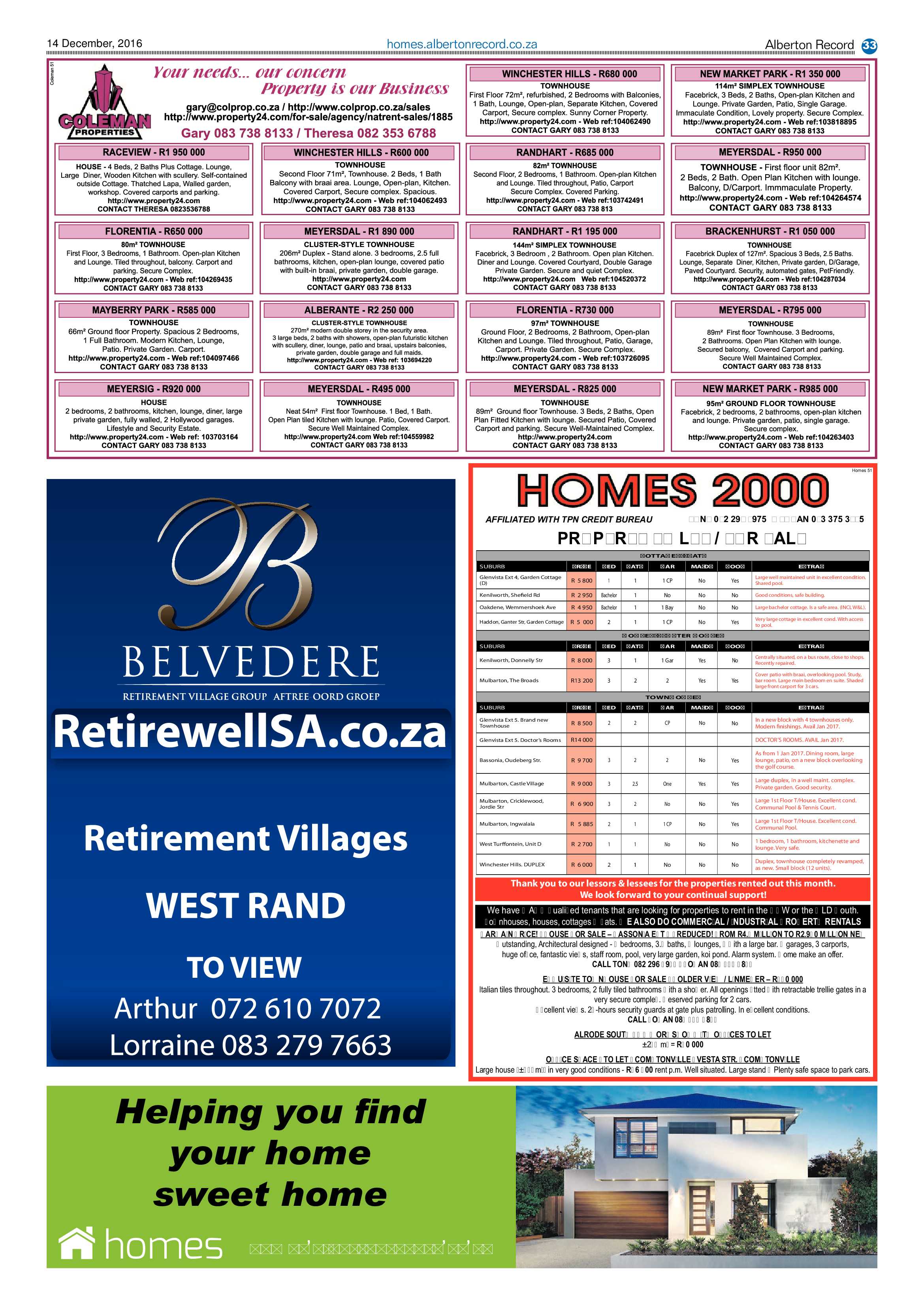 Alberton Record 14 December 2016 page 33