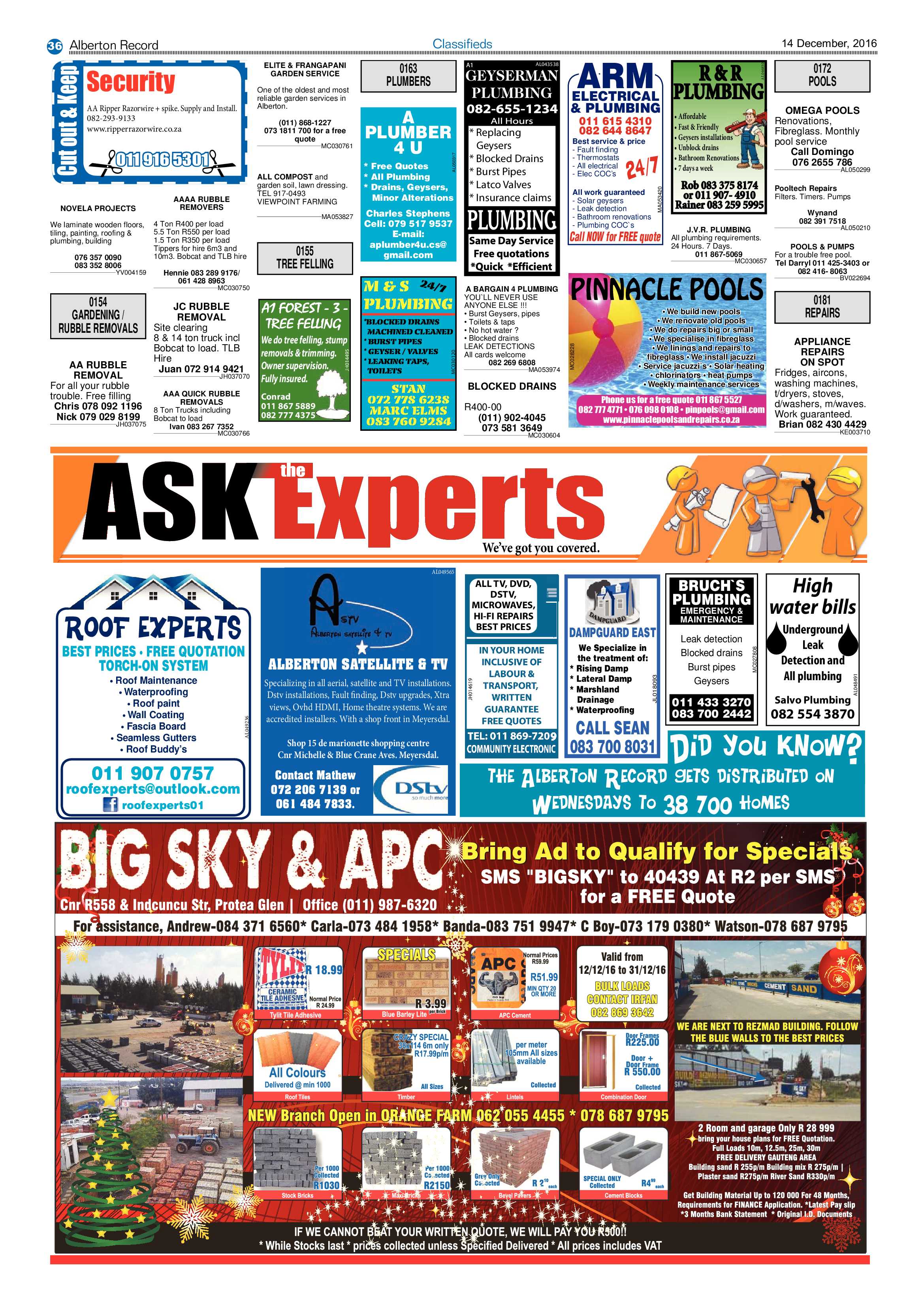 Alberton Record 14 December 2016 page 36
