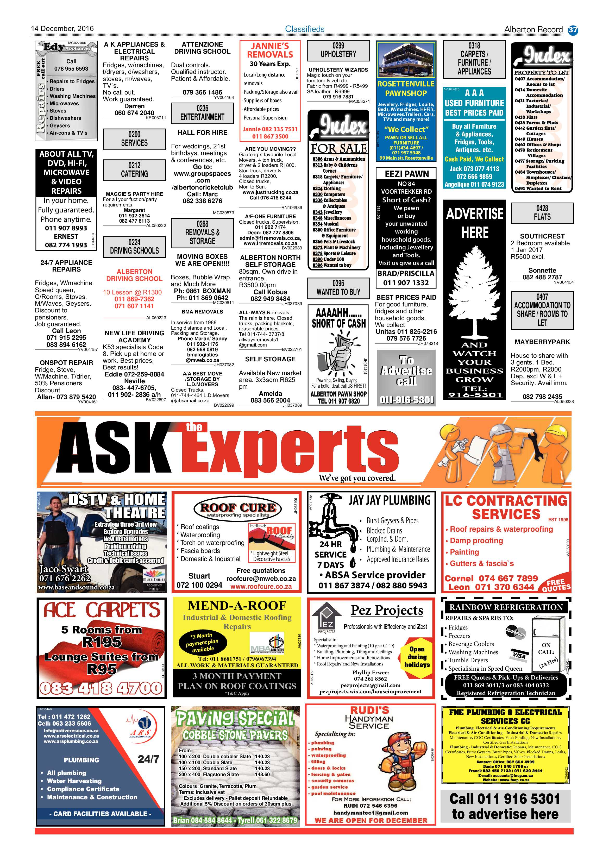 Alberton Record 14 December 2016 page 37